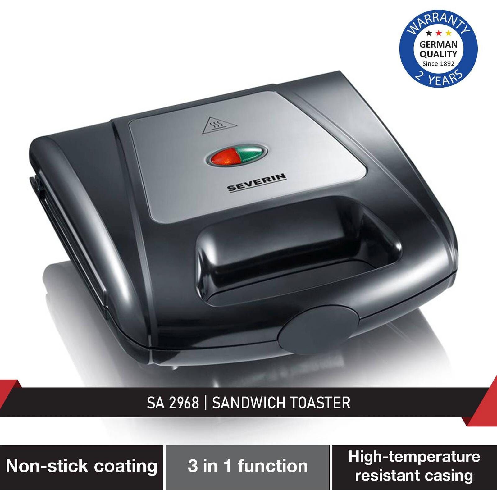 SEVERIN Sandwich Toaster With Grill Plates SA2968