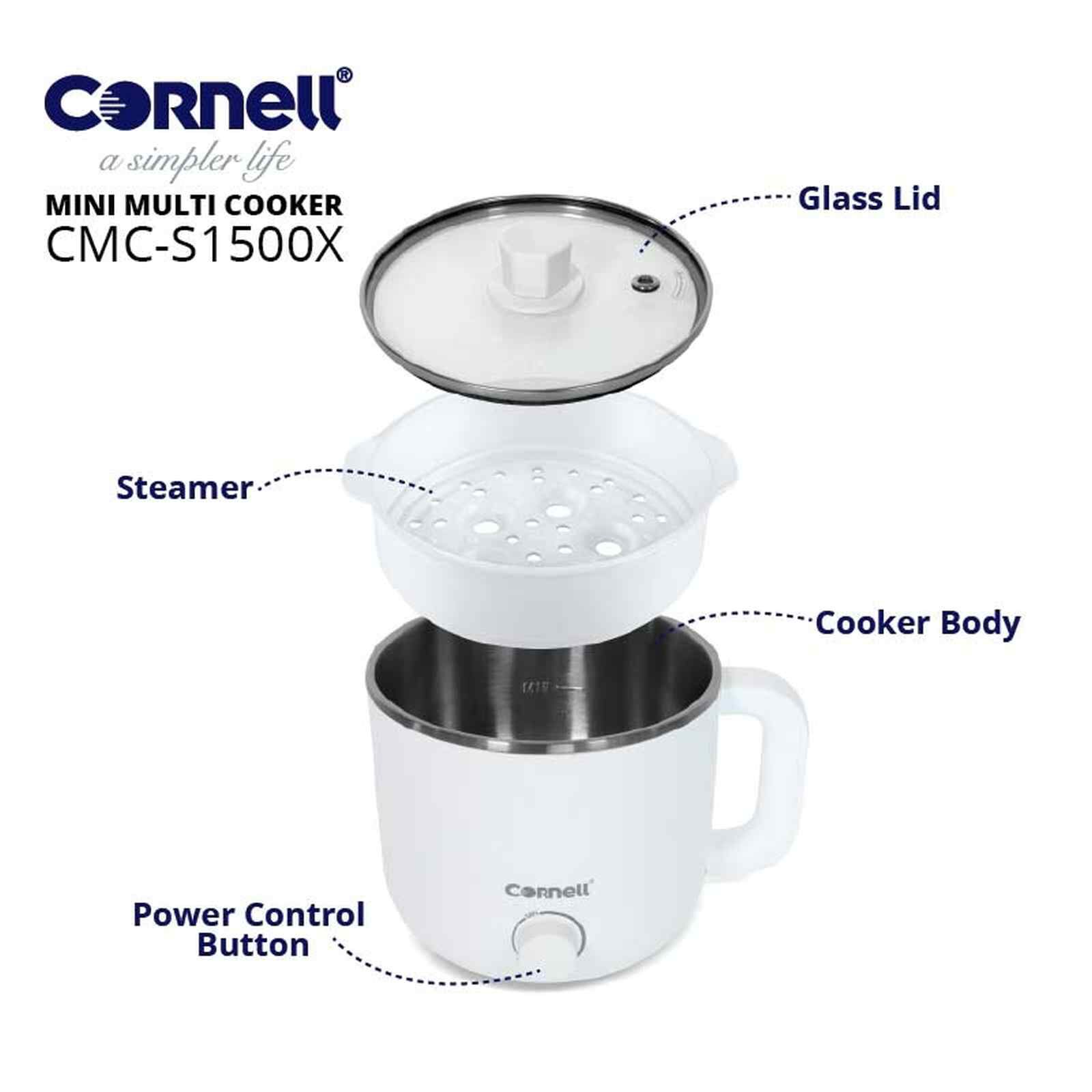 CORNELL Mini Multi-cooker Kettle (1.5l) CMCS1500X - Image 8