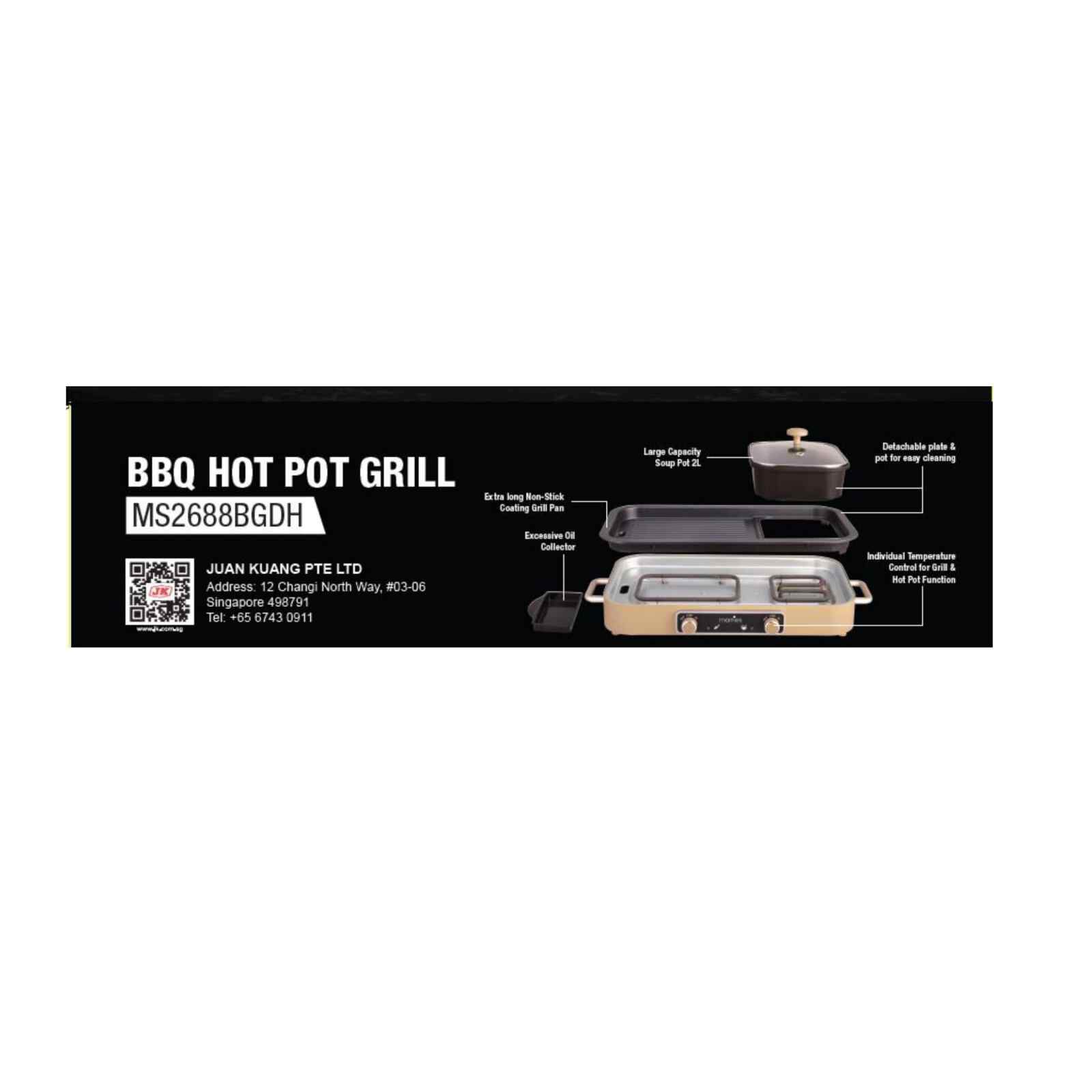 MORRIES Bbq Hot Pot Grill Cooker MS-2688BGDH - Image 3