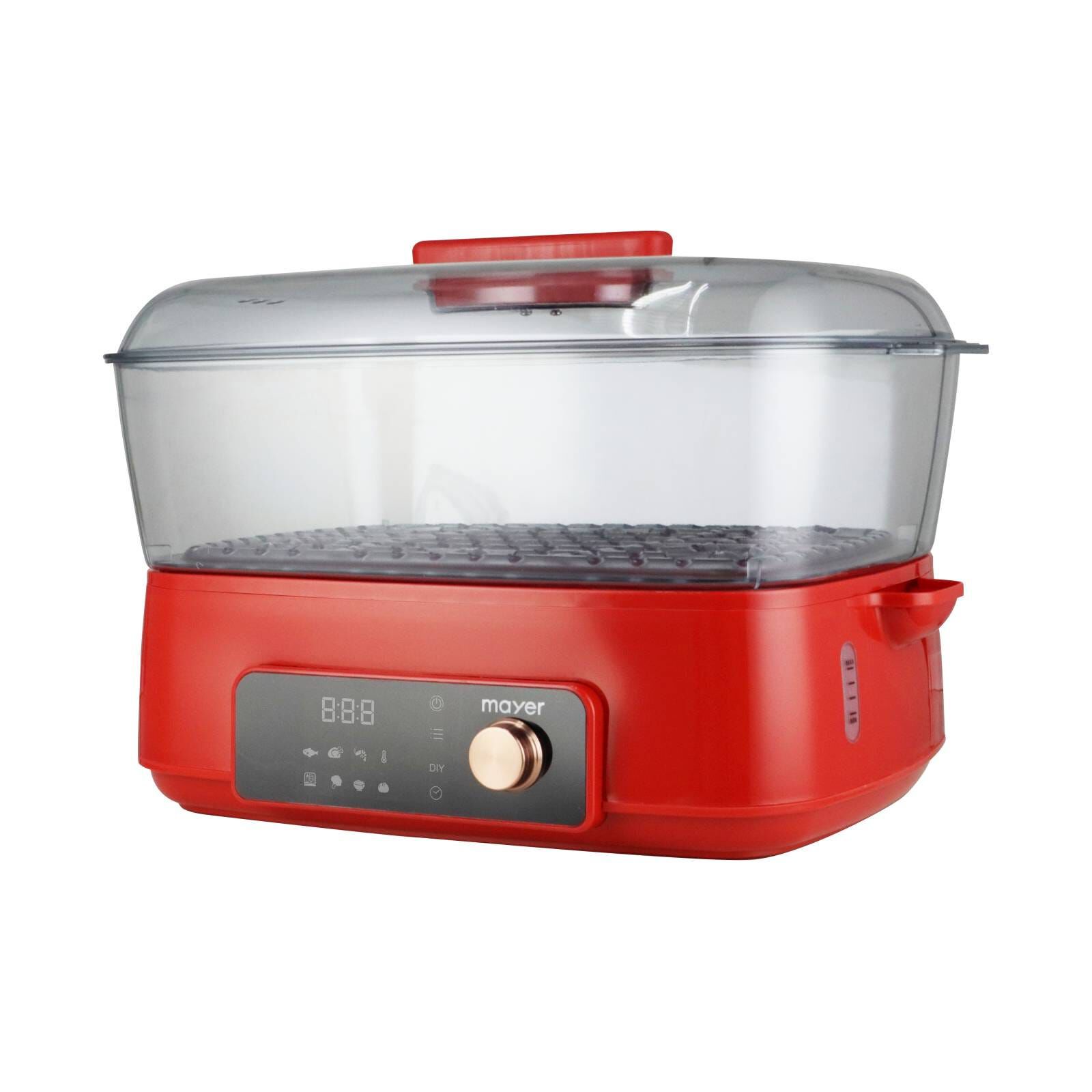 MAYER Digital Food Steamer - 28l - Red MMFS280D - Image 6
