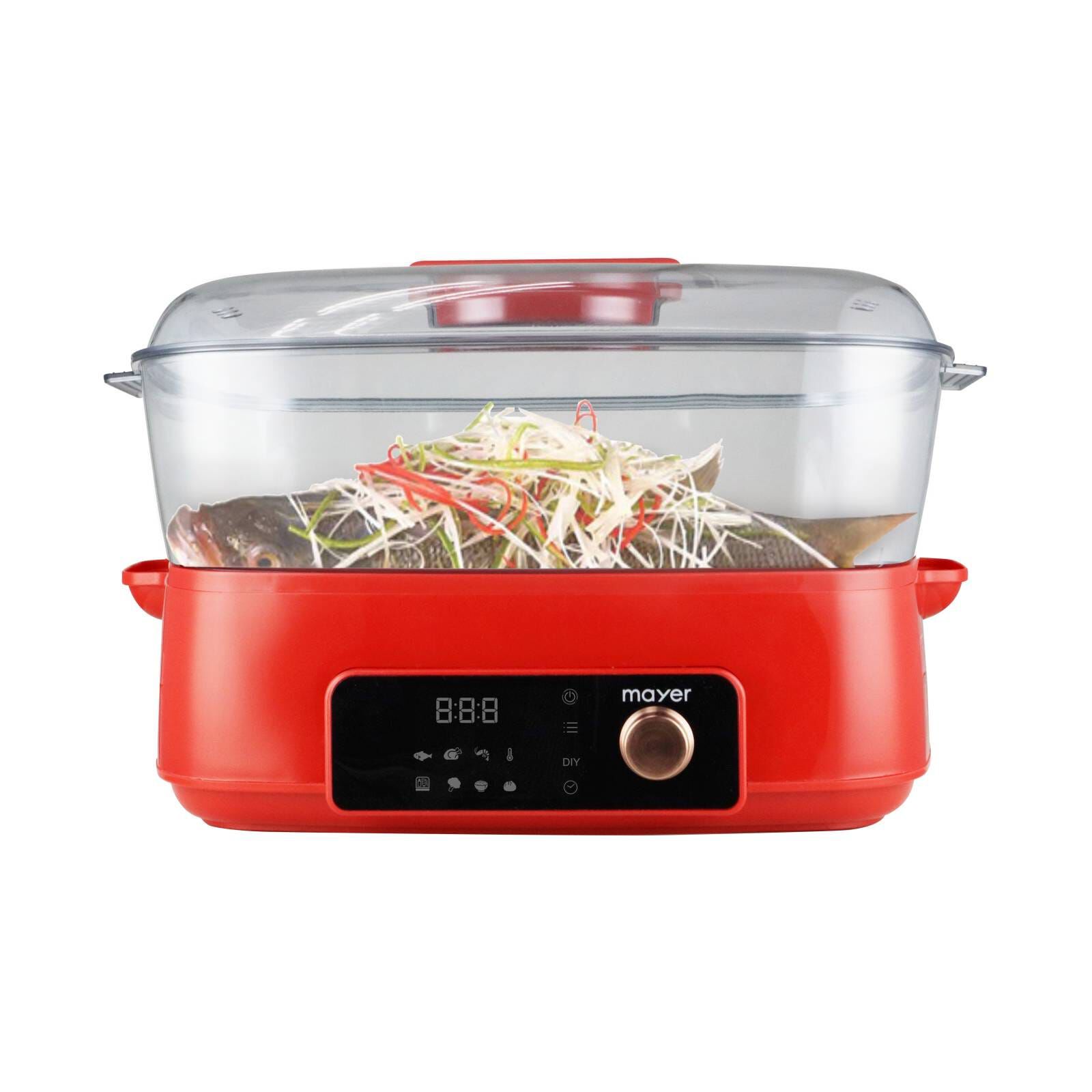 MAYER Digital Food Steamer - 28l - Red MMFS280D - Image 7