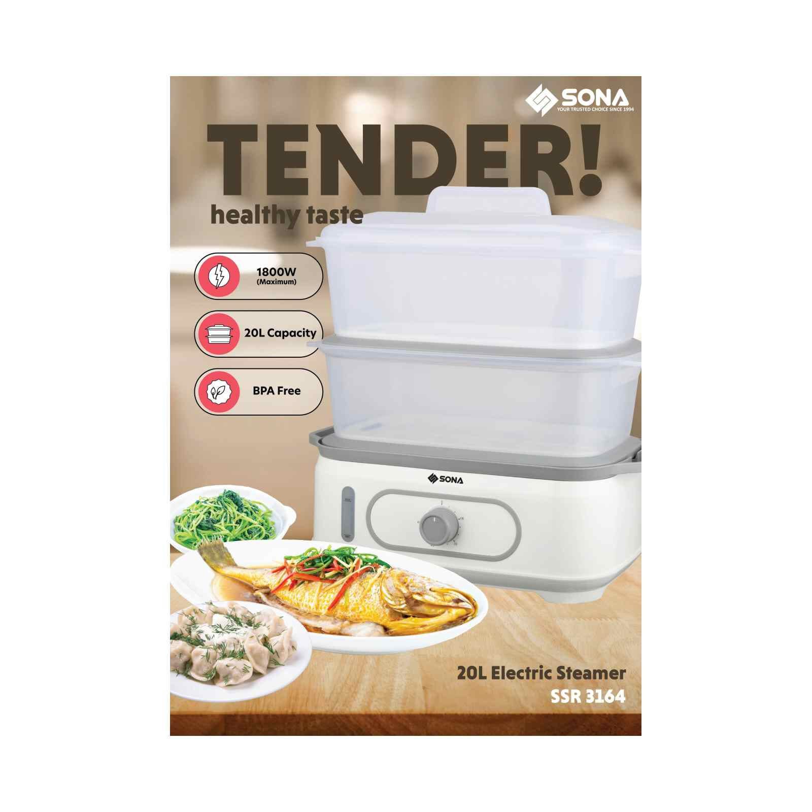 SONA 20l Electric Steamer SSR3164 - Image 2