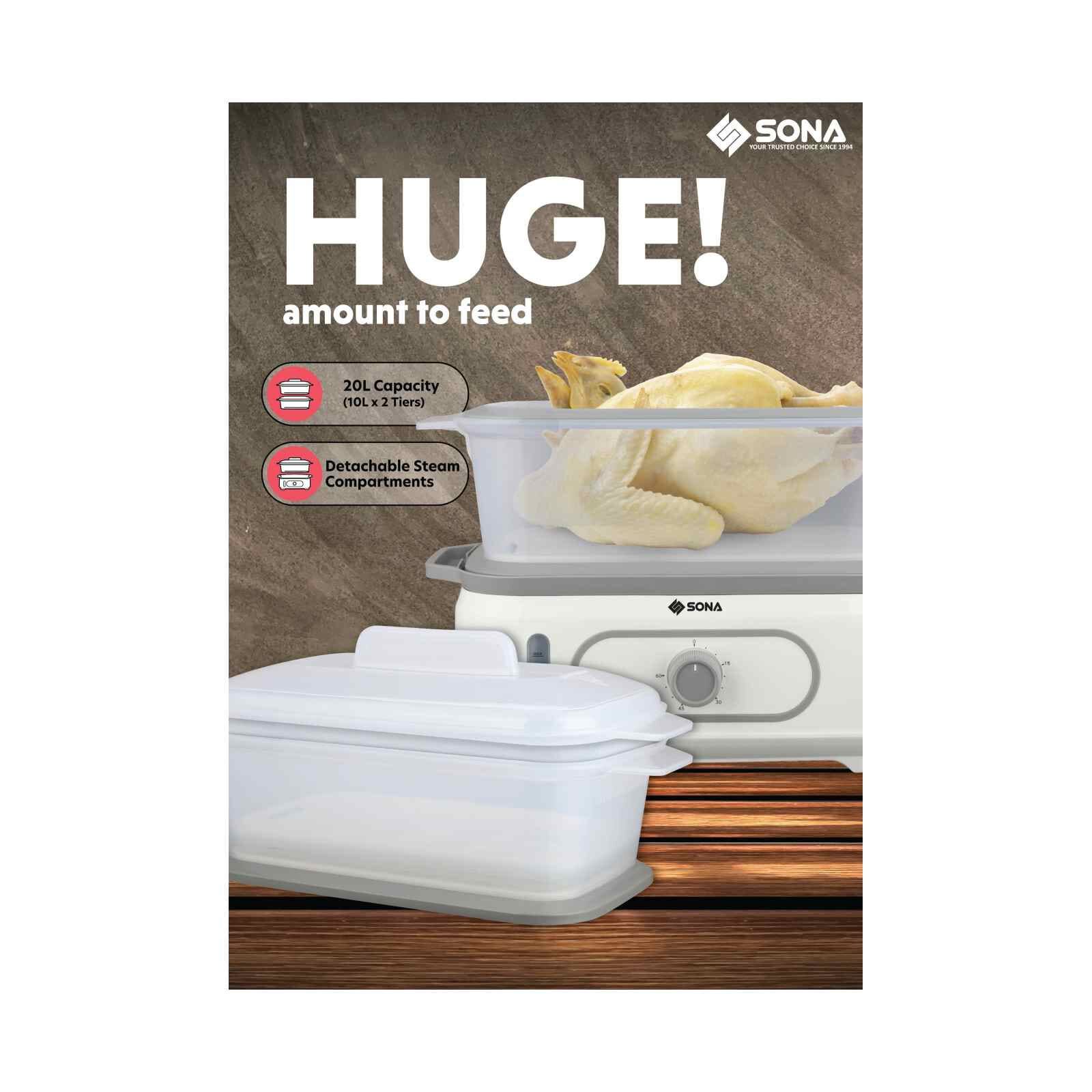 SONA 20l Electric Steamer SSR3164 - Image 3