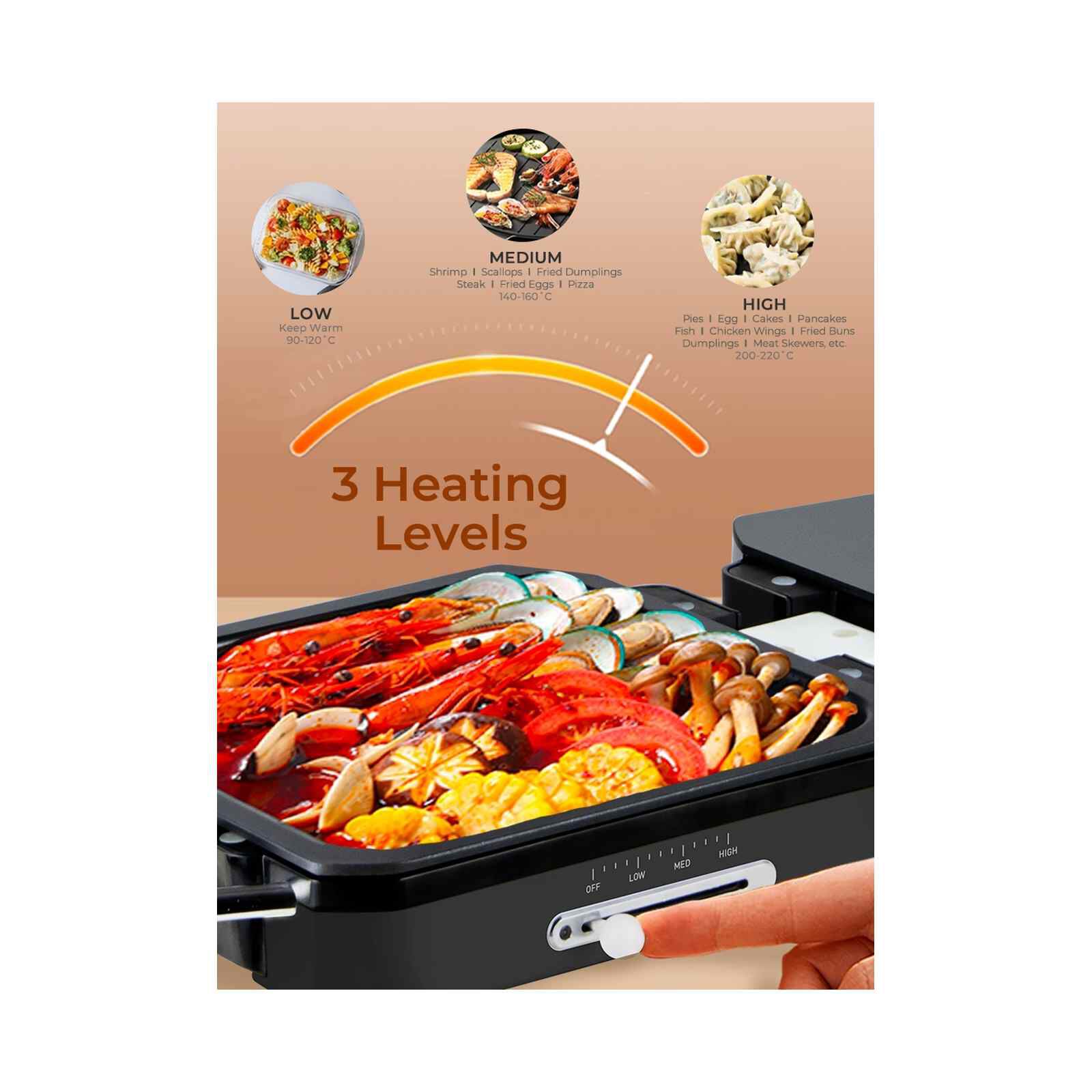 MAYER 2 In 1 Ceramic Multi Cooker MMCCG206BK - Image 6