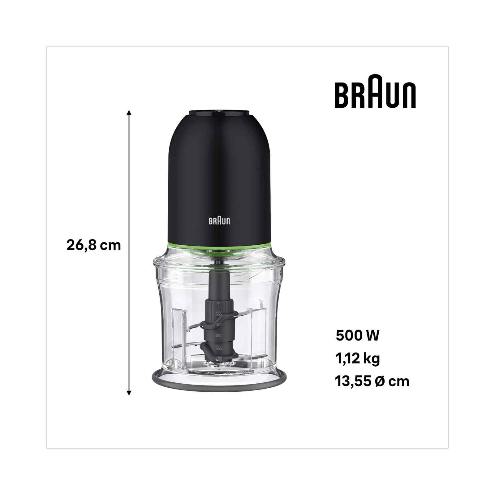 BRAUN Multipractic 3 Chopper (500w) CH3011BK - Image 2
