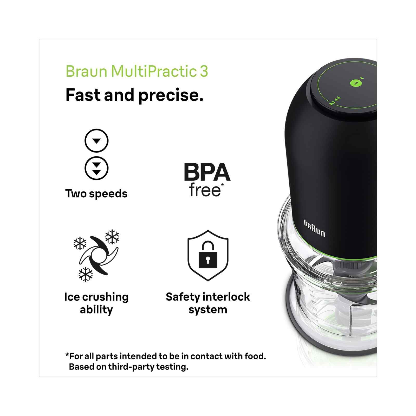BRAUN Multipractic 3 Chopper (500w) CH3011BK - Image 3