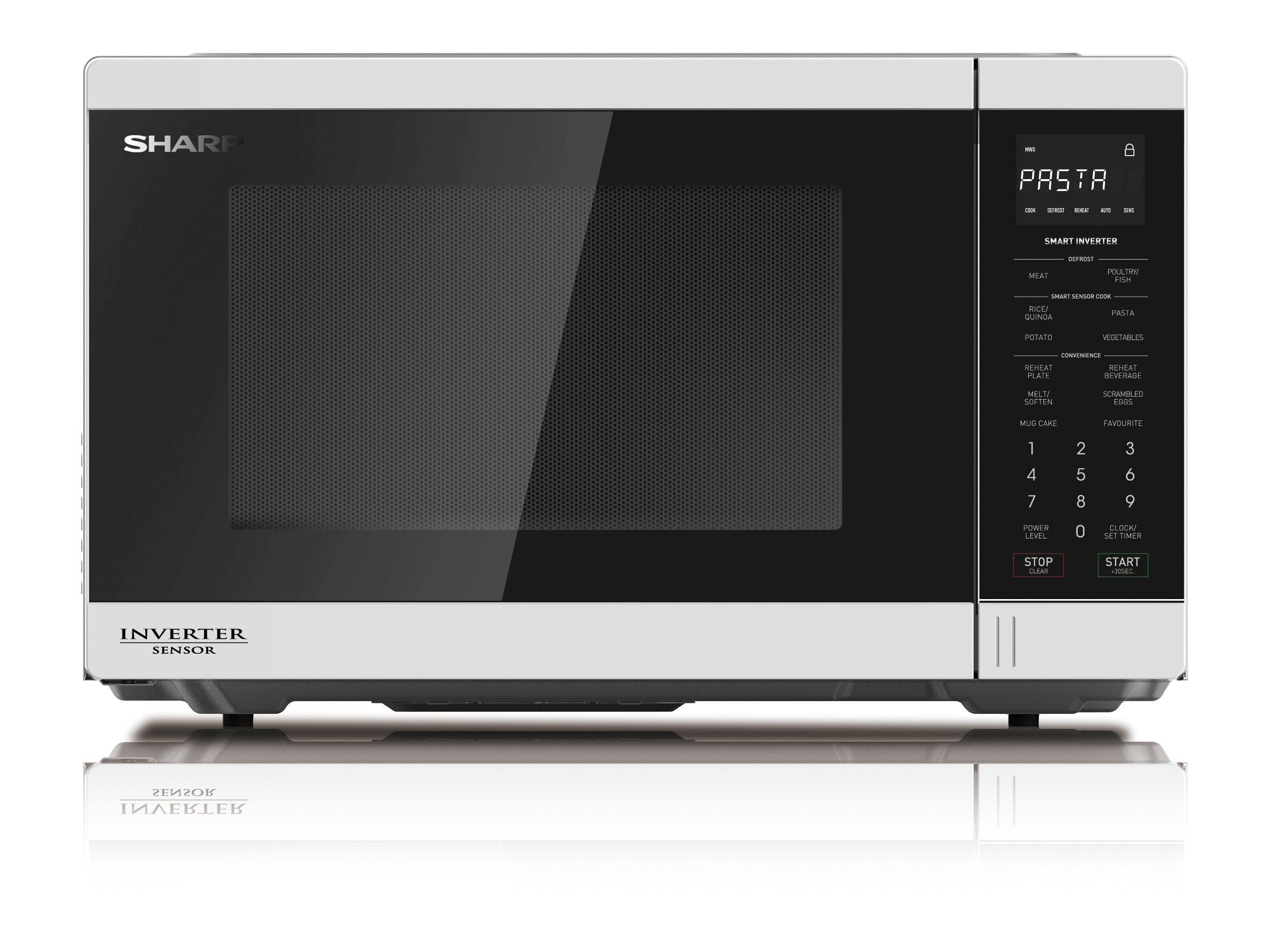 SHARP Compact Solo Microwave Oven (34l) - White R-34SI-W