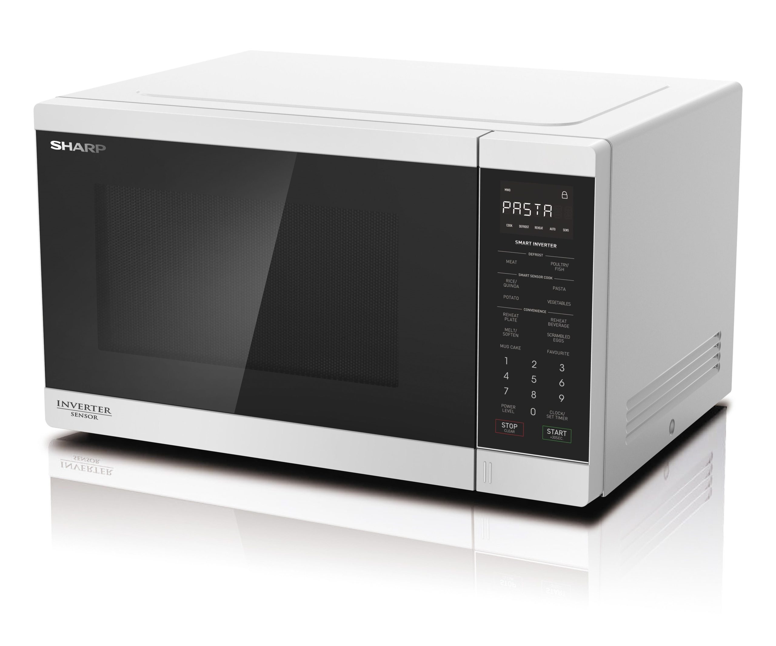 SHARP Compact Solo Microwave Oven (34l) - White R-34SI-W - Image 2