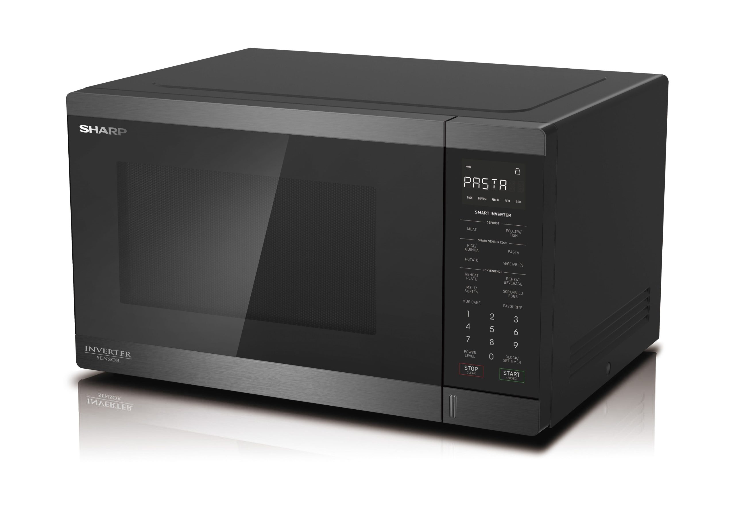 SHARP Compact Solo Microwave Oven 34l (black Stainless Steel) R-34SI-BS - Image 2
