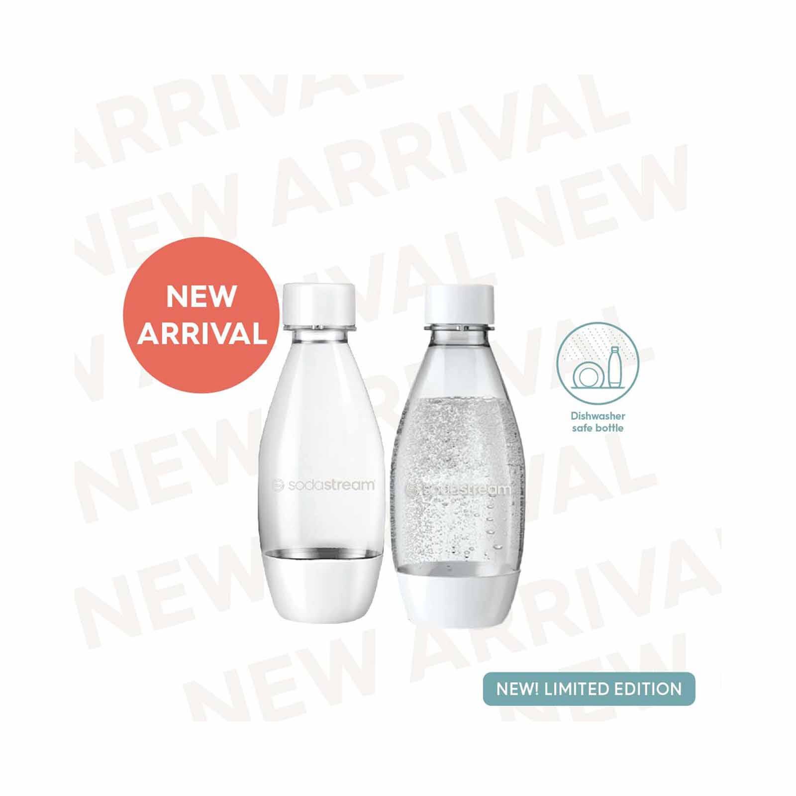 SODASTREAM 0.5l Dishwasher Safe Carbonating Bottles Twin Pack - White 0.5L DISHWASHER SAFE CARBONATING BOTTLES TWIN PACK - 1748216650