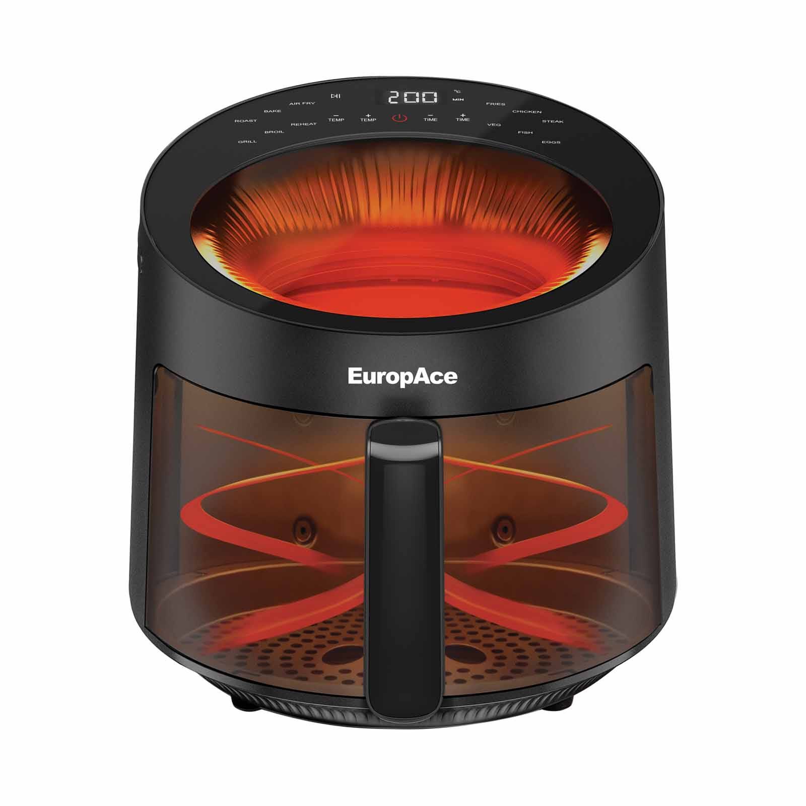 EUROPACE 6-in-1 Lumi Bladeless Air Fryer (5.0l) EAF9501DBK - Image 3