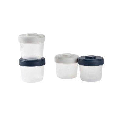 BEABA Food Storage Beginner Set 2x90ml/2x150ml - Storm (online) CLIP PORTIONS