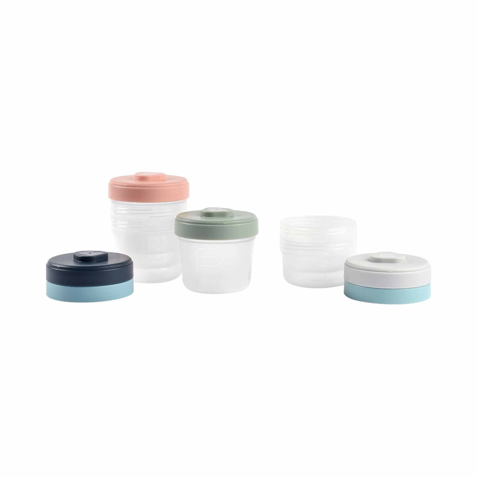 BEABA Food Storage Starter Set 90ml/150ml - Eucalyptus (online) CLIP PORTIONS - Image 2