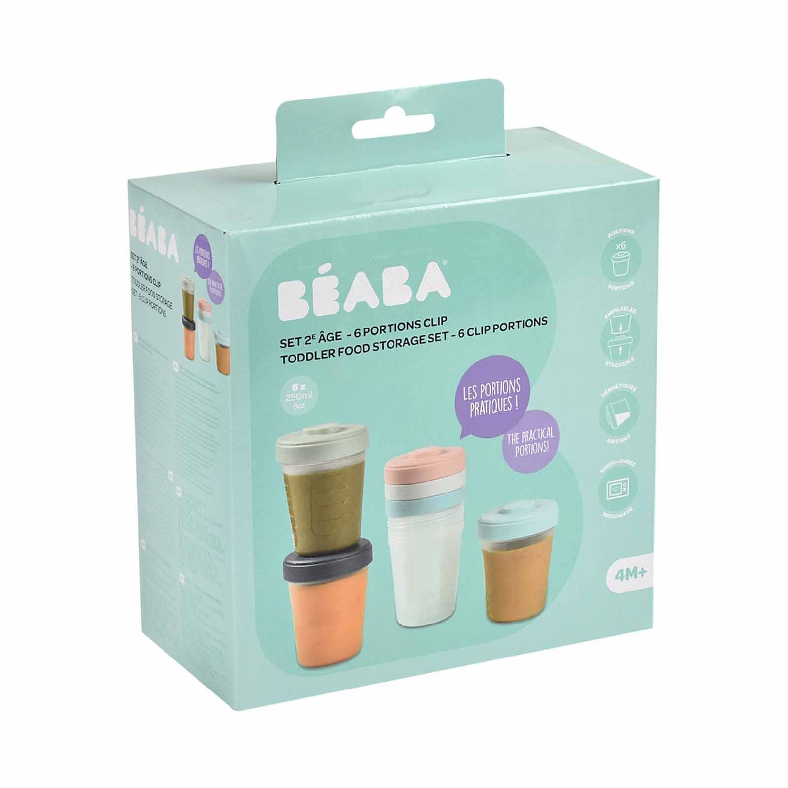 BEABA Food Storage Toddler Set 250ml - Eucalyptus (online) CLIP PORTIONS - Image 6