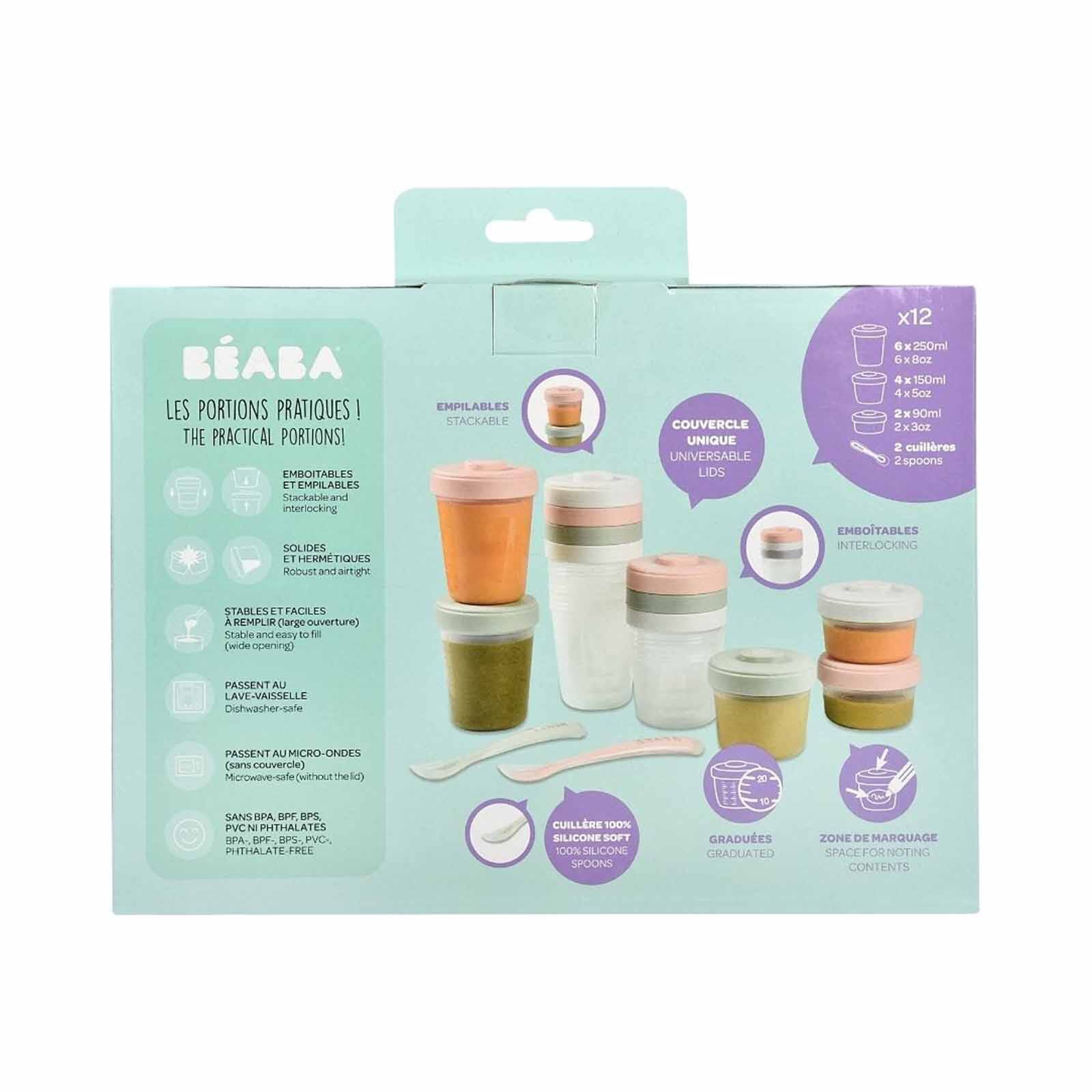 BEABA Meal & Food Storage Expert Pack - Eucalyptus (online) CLIP PORTIONS - Image 5
