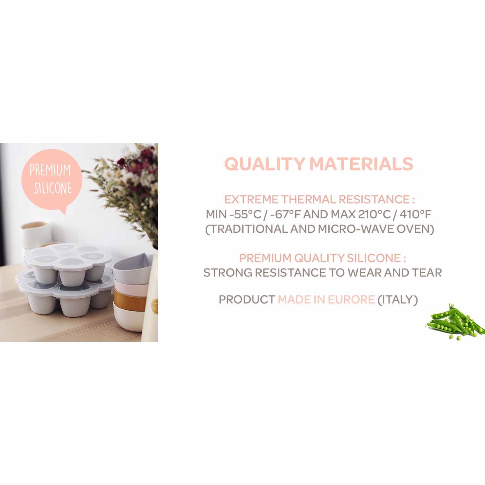 BEABA Silicone Freezer Tray 6 X 150ml - Grey (online) MULTIPORTIONS - Image 3