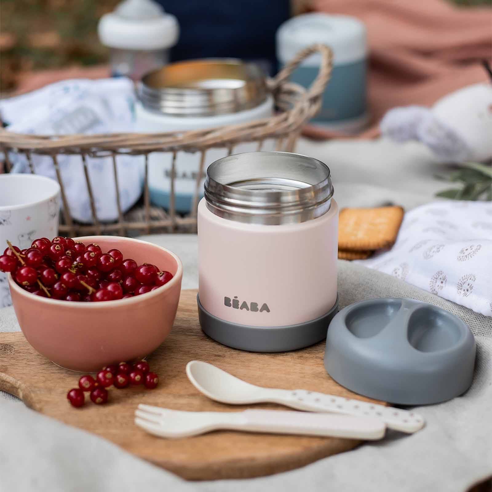 BEABA Food Container 300ml - Dark Mist/light Pink (online) STAINLESS STEEL - Image 5
