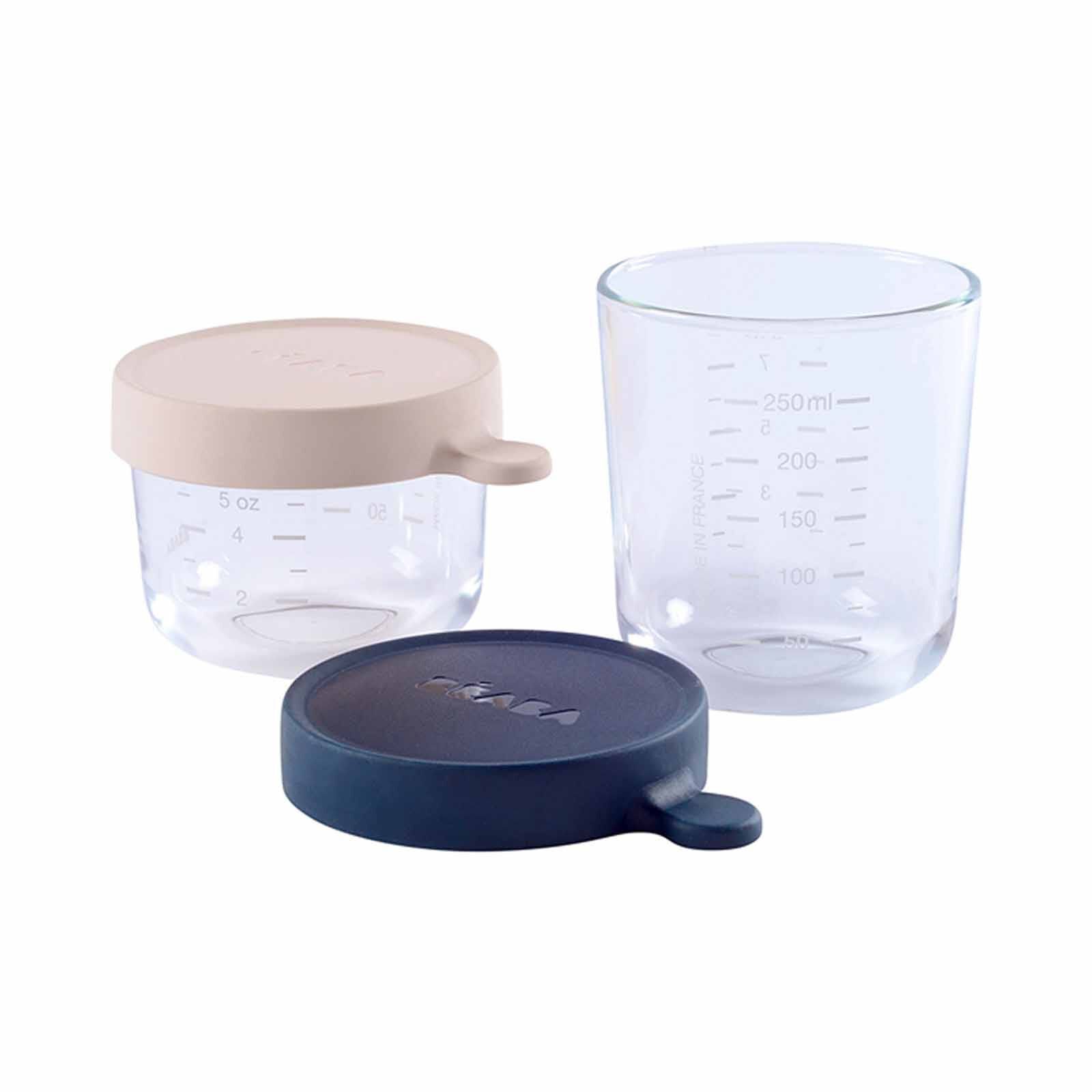 BEABA Jar 2 Pack 150ml/250ml Pink/dark Blue (online) SUPERIOR GLASS