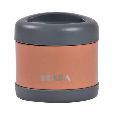 BEABA Food Container 300ml - Terracotta/mineral Grey (online) STAINLESS STEEL
