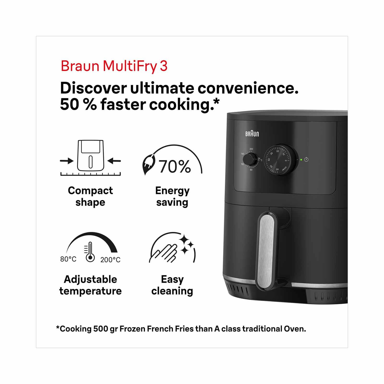 BRAUN Multifry 3 Air Fryer (4.3l) HF3000 - Image 2