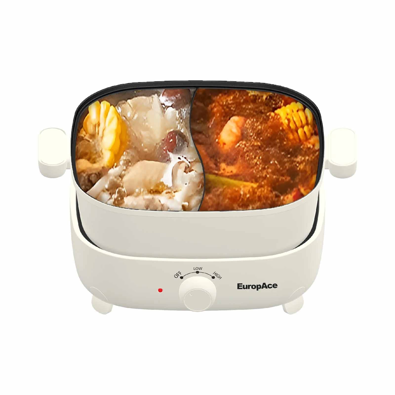 EUROPACE Yuan Yang Multi-cooker Hotpot (6.0l) 1800w - Ivory EMC5600D - Image 2