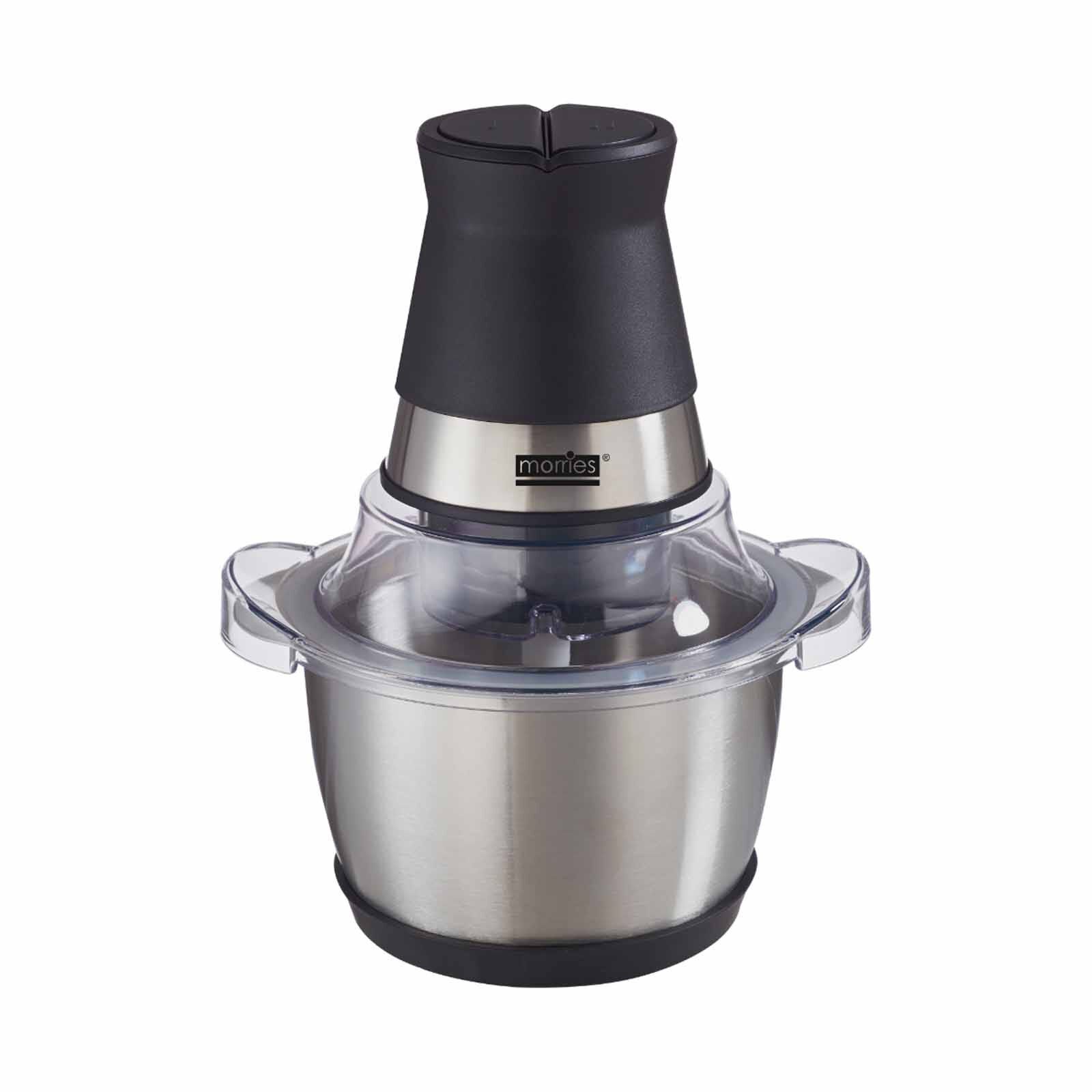 MORRIES Chopper Stainless Steel Bowl And 4 Stainless Steel Blades (1.0l) MS-726KTSS