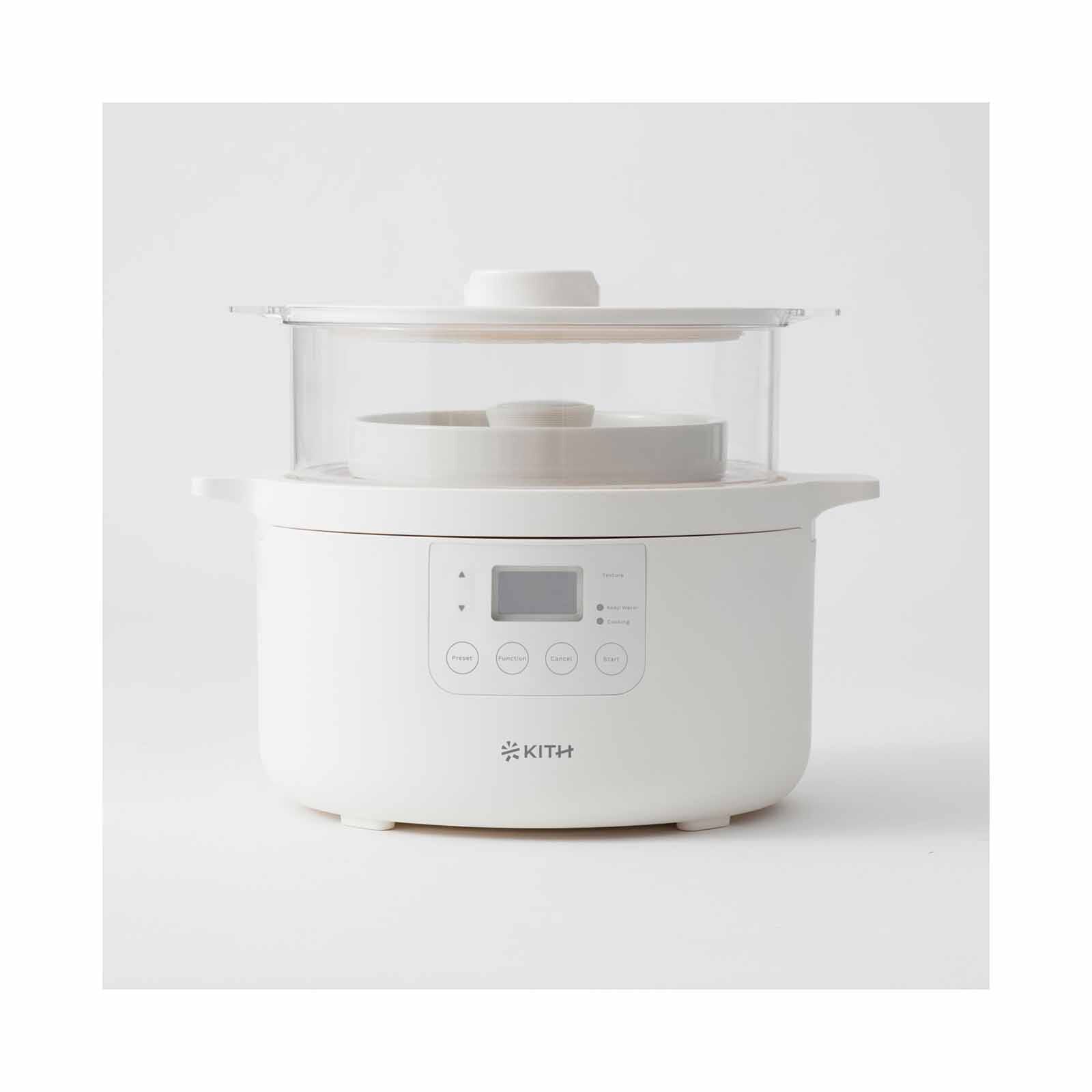 KITH Kyo 3l Electric Cooker With Bamboo Steamer MEC-3L-OW - Image 4