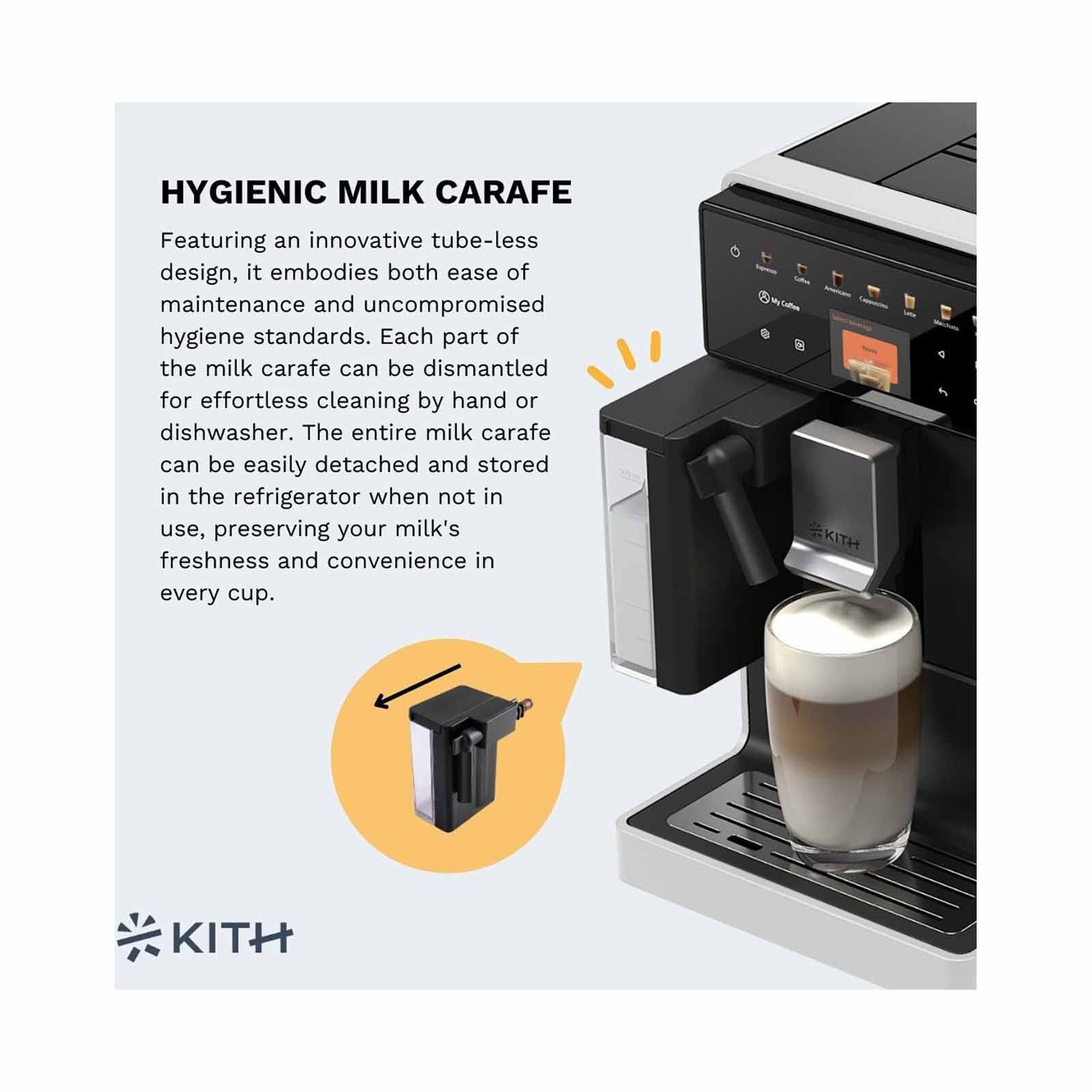 KITH Mia Fully Auto Coffee Machine With Milk Carafe (white) FCM-TM-WH - Image 4
