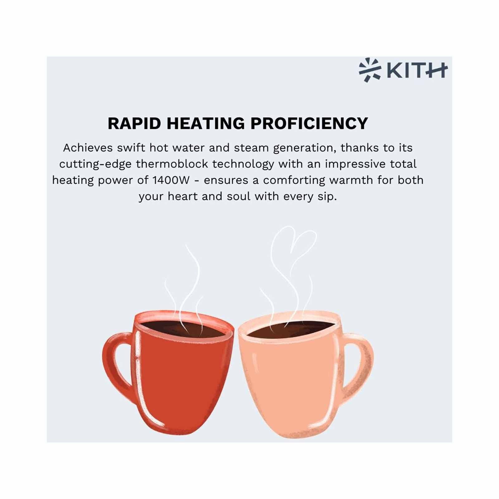KITH Mia Fully Auto Coffee Machine With Milk Carafe (white) FCM-TM-WH - Image 7
