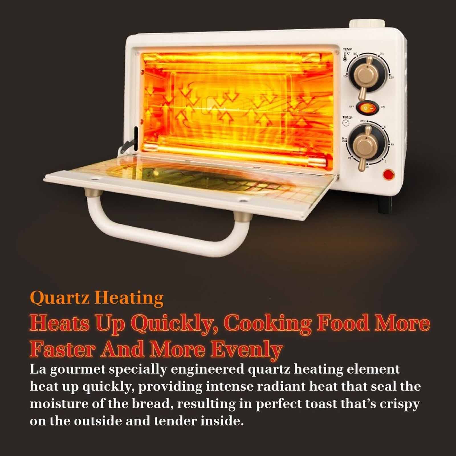 LA GOURMET 10.0l Electric Healthy Steam Toaster Oven - Cream LGELOV420794 - Image 5