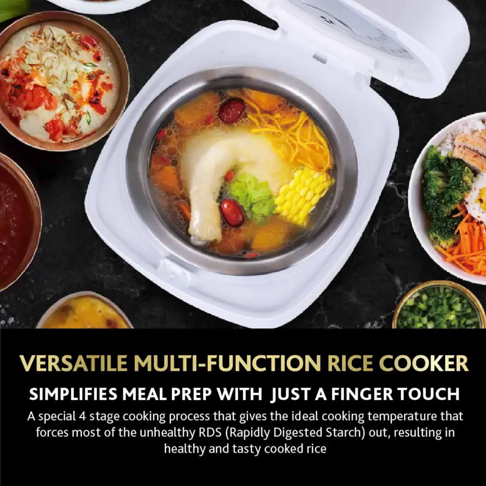 LA GOURMET Healthy Rice Cooker (1.2l) - White LGLRC418104 - Image 7