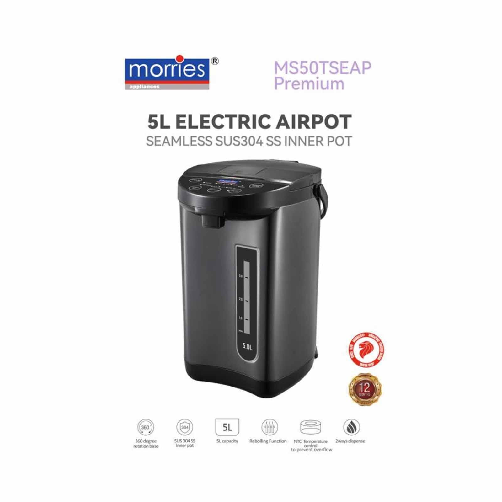 MORRIES Electric Airpot Seamless Pot (5.0l) MS-50TSEAP - Image 5