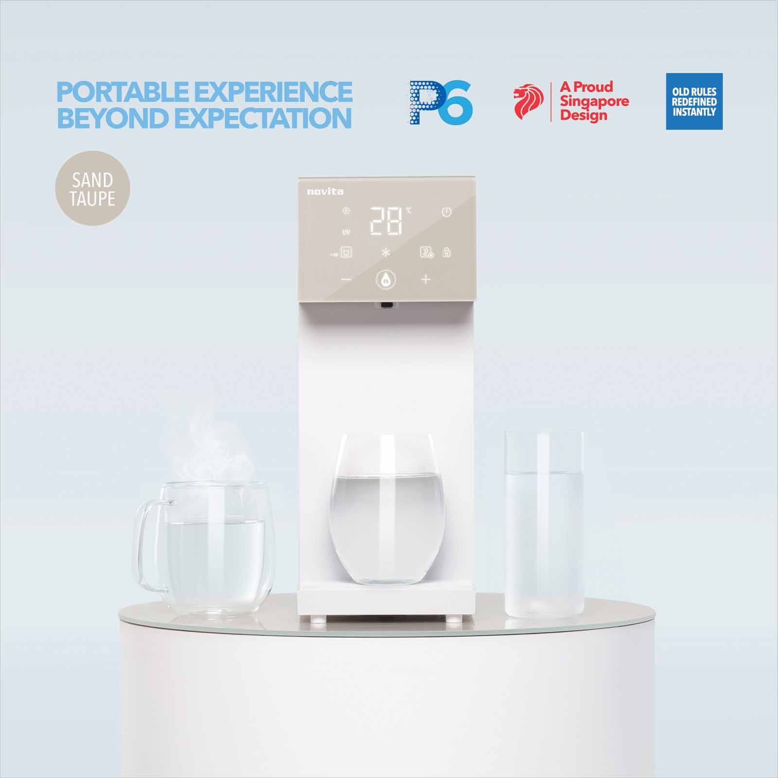 NOVITA Instant Hot/cold Water Dispenser - Sand Taupe (hydroplus) P6+ - SAND TAUPE - Image 3