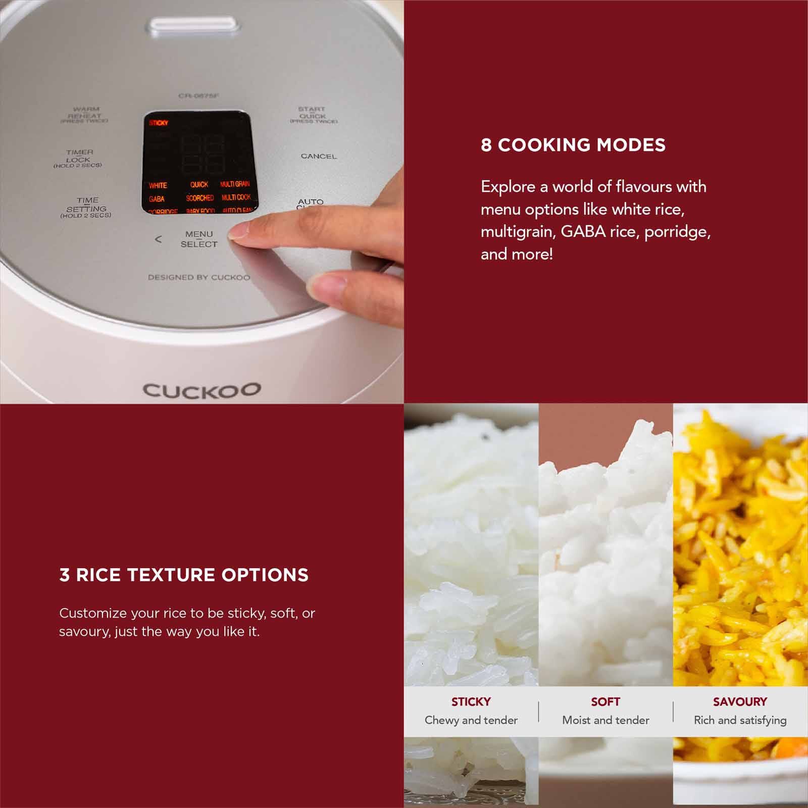 CUCKOO Cr06 Multi-cooker (6 Cups) - White CR-0675F - Image 2