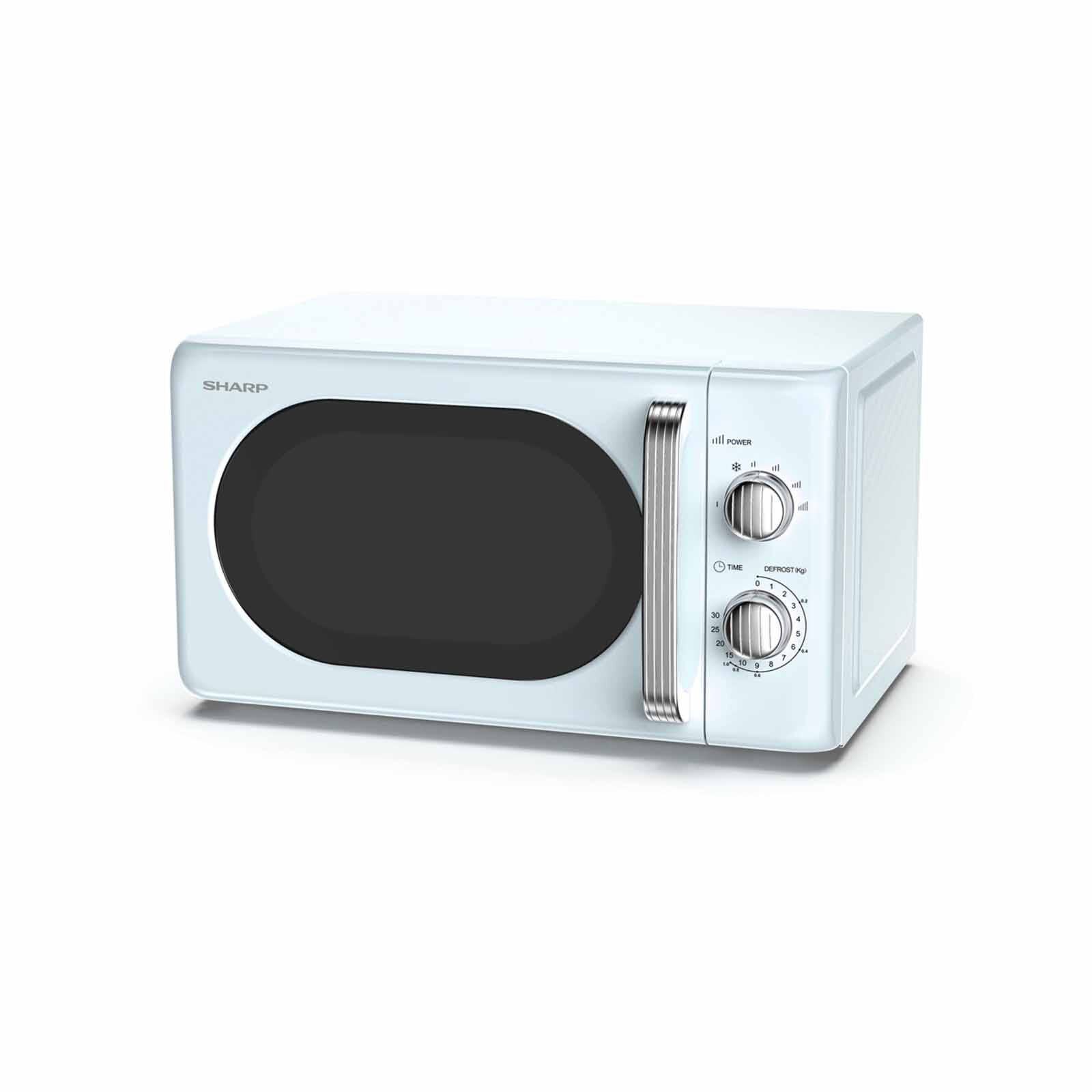 SHARP 20l Solo Retro Microwave Mechanical - Blue R-20SR-B