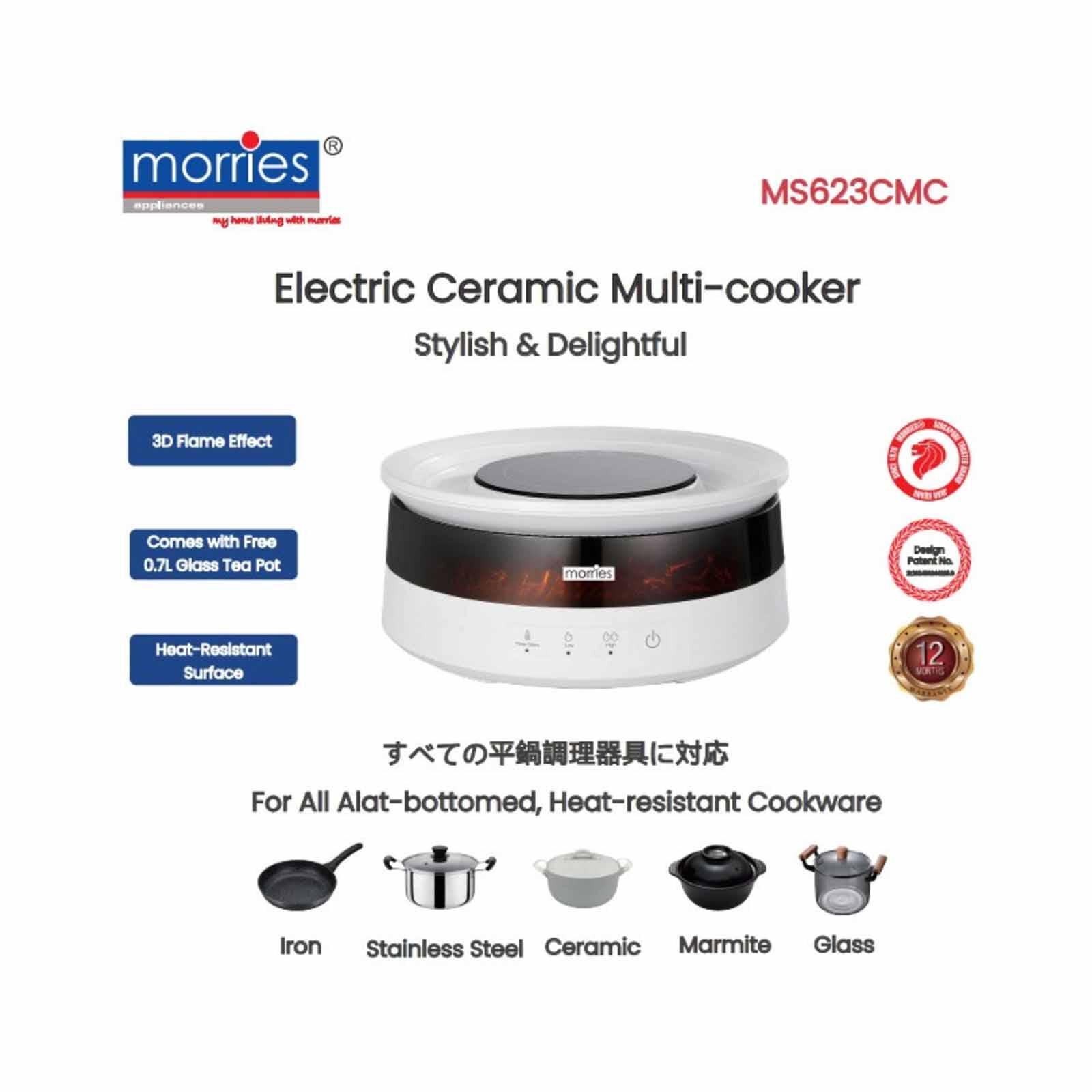 MORRIES Ceramic Multi-cooker MS-623CMC - Image 2