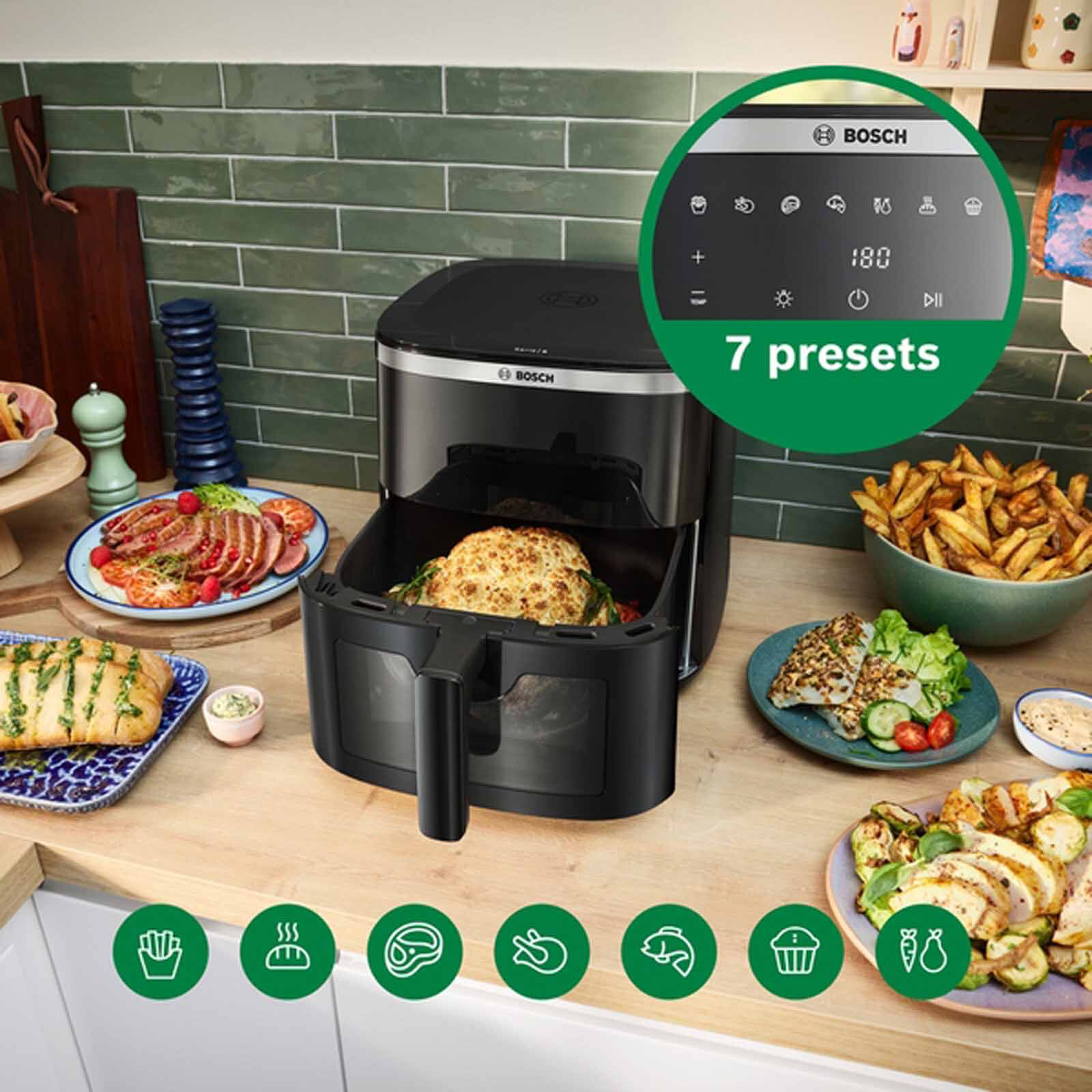 BOSCH Air Fryer (7.2l, 1800w) - Black MAF671B0GB - Image 5