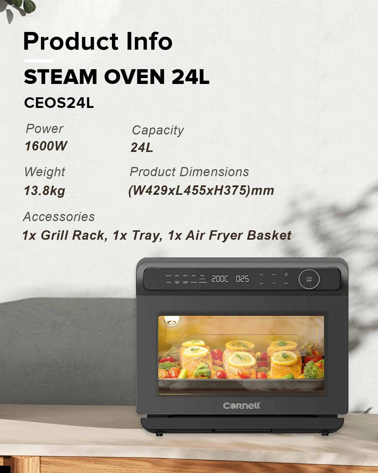CORNELL Steam Oven (24l) CEOS24L - Image 11