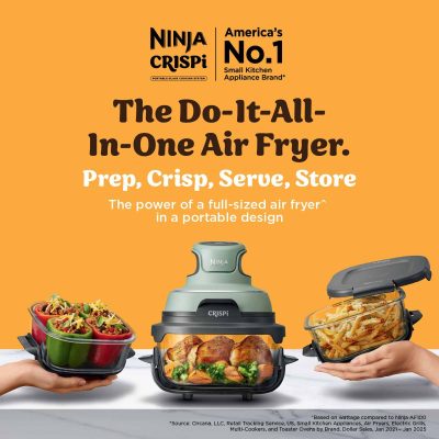 NINJA Crispi Portable Air Fryer (3.8l) - Soft Sage FN101SMSG