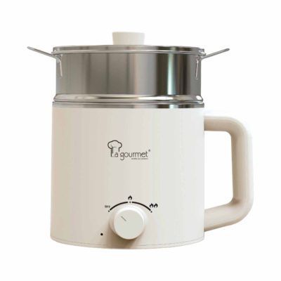 LA GOURMET Ray Of Hope 1.6l Multi Cooker With Stainless Steel Steamer - White LGELROH432698