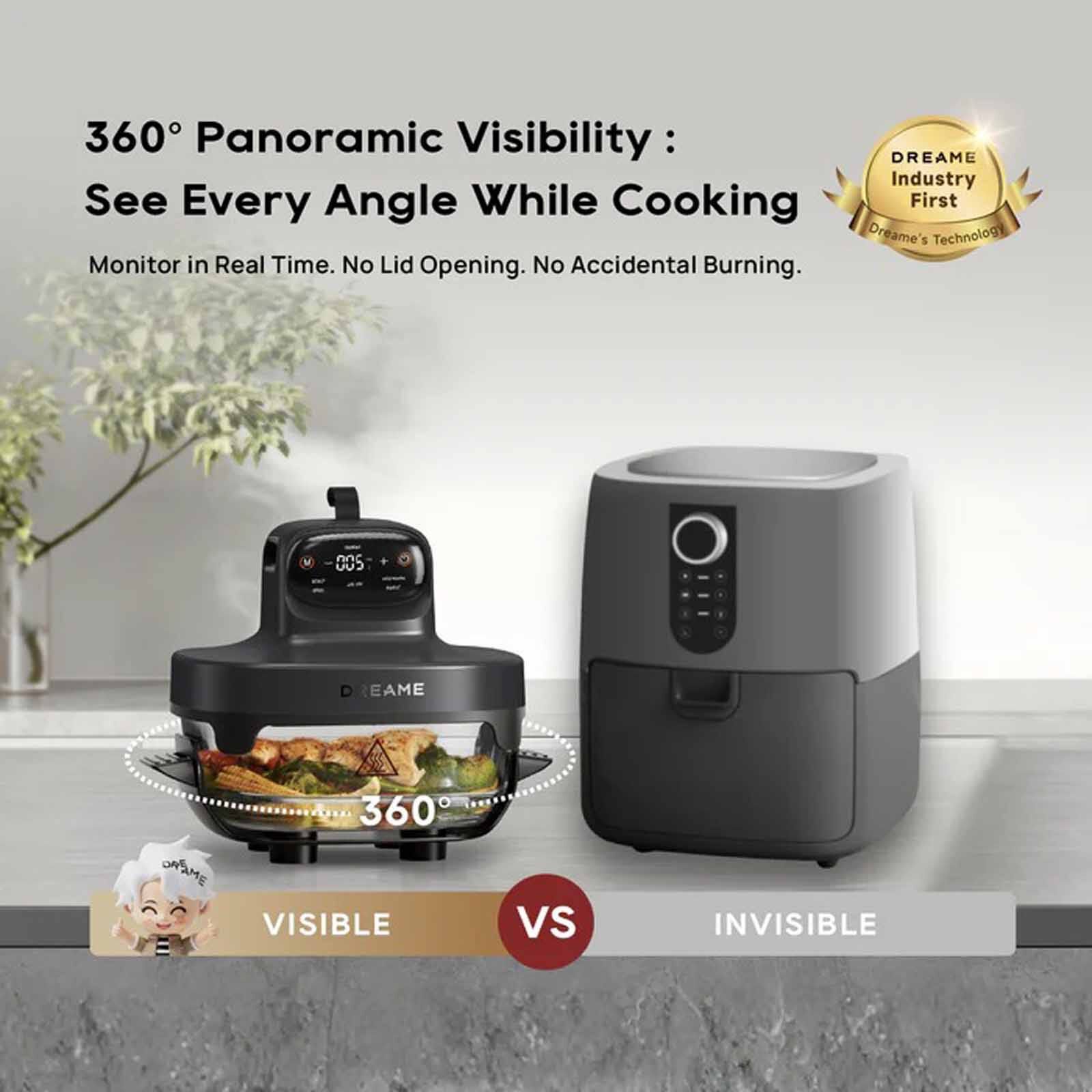 DREAME Pt60 Tasti Air Fryer (2.5l And 4.5l) DM-PT60-GL - Image 6