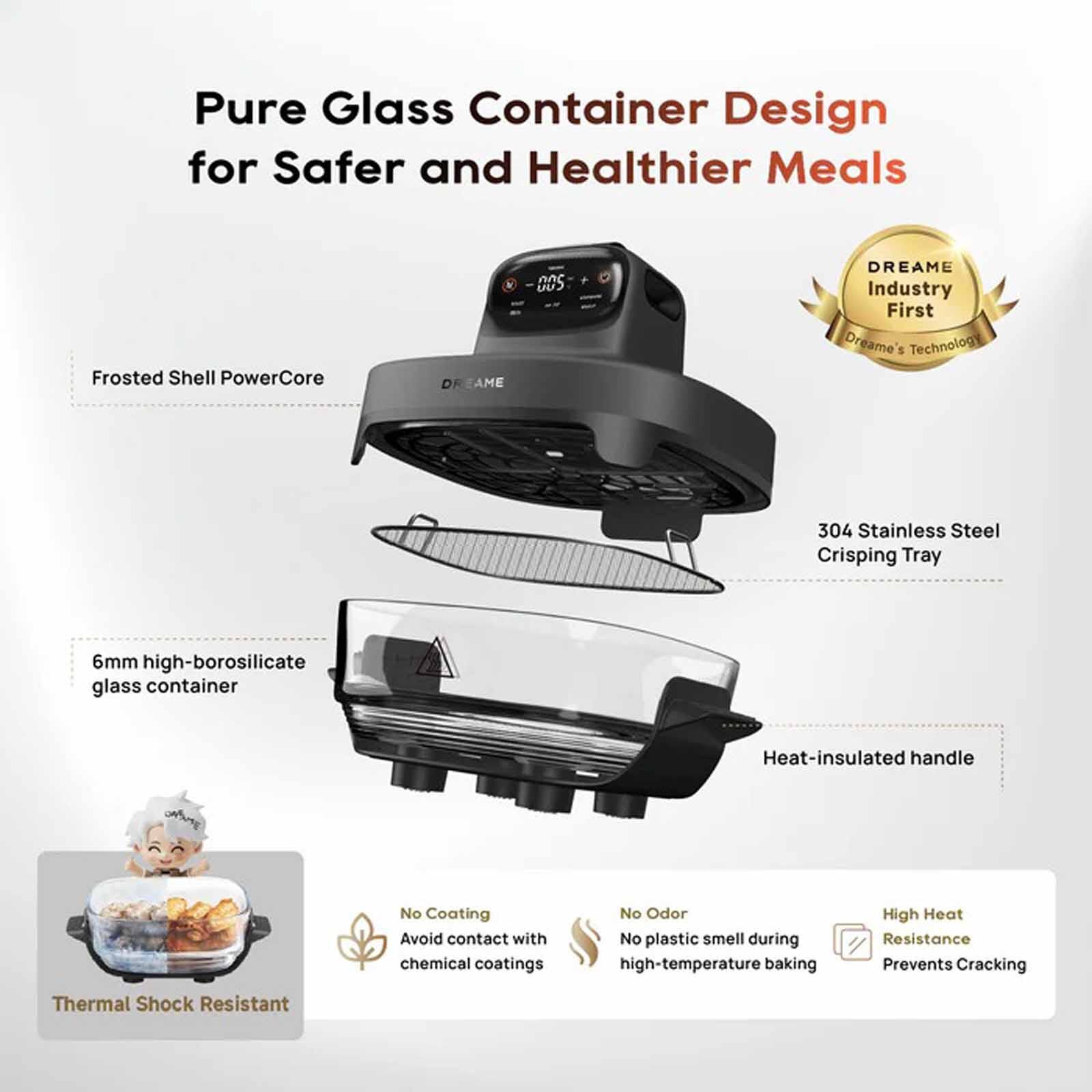 DREAME Pt60 Tasti Air Fryer (2.5l And 4.5l) DM-PT60-GL - Image 7