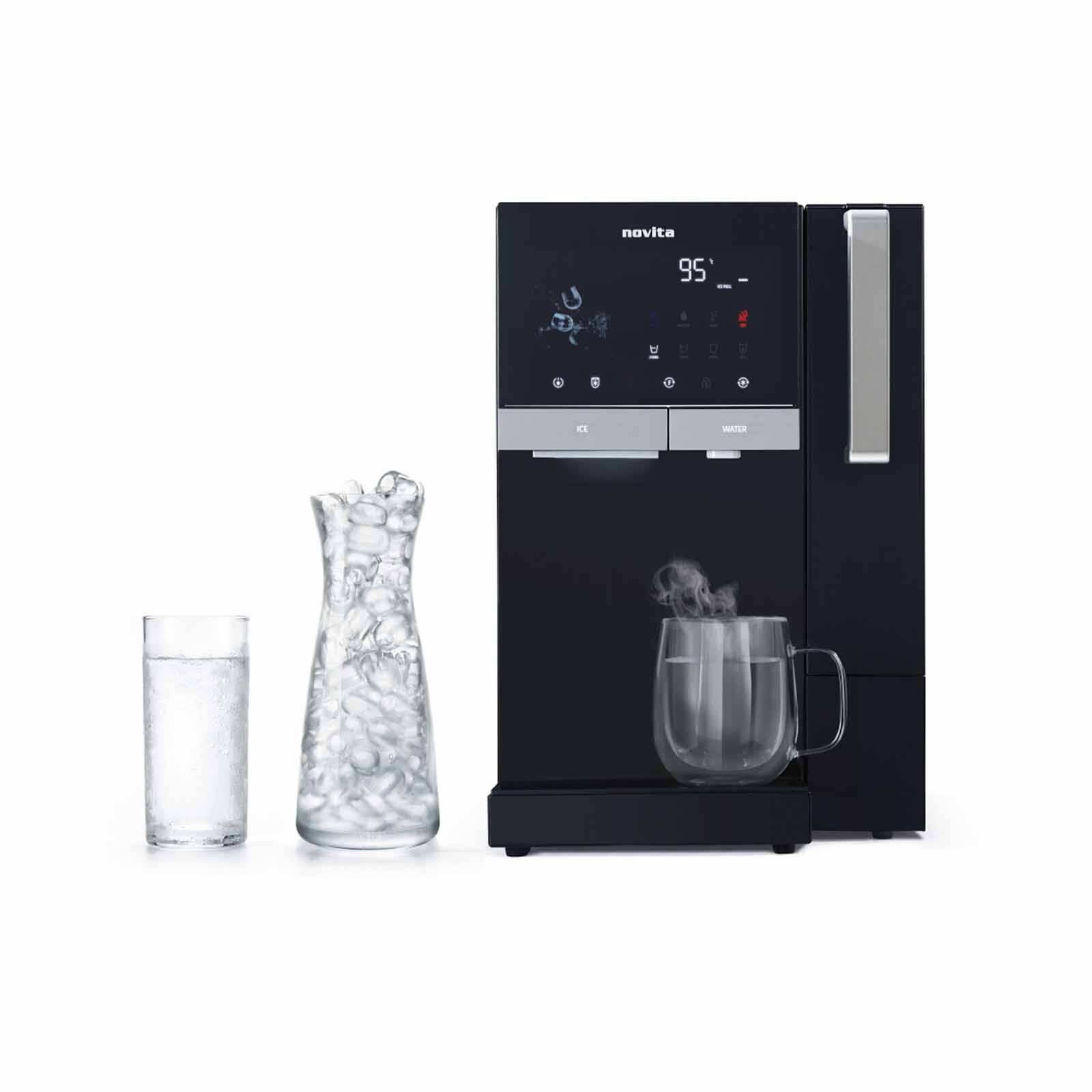NOVITA Instant Hot/cold Dispenser With Ice Maker - Cool Black Hydroplus P9+ HYDROPLUS - BLACK