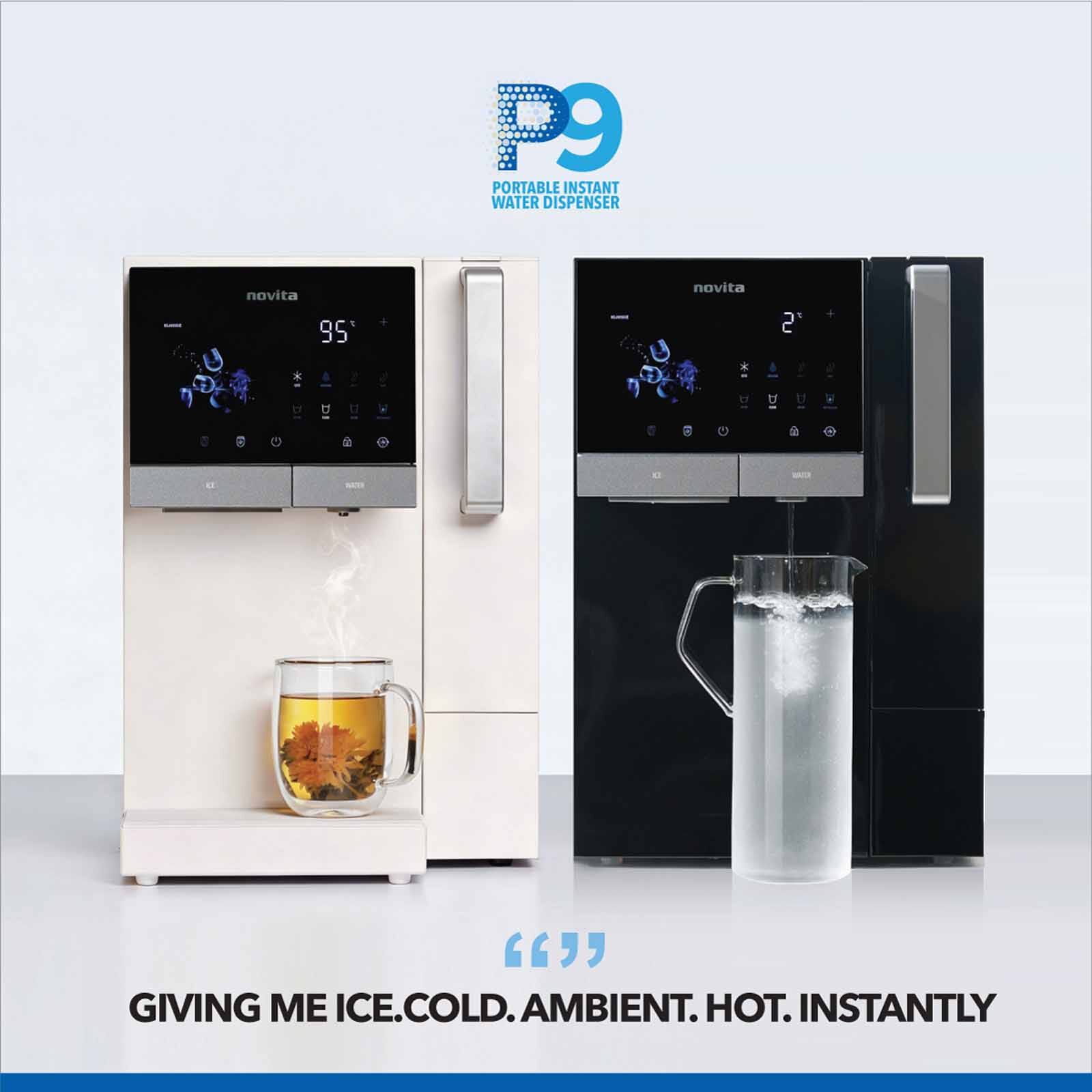 NOVITA Instant Hot/cold Dispenser With Ice Maker - Cool Black Hydroplus P9+ HYDROPLUS - BLACK - Image 3