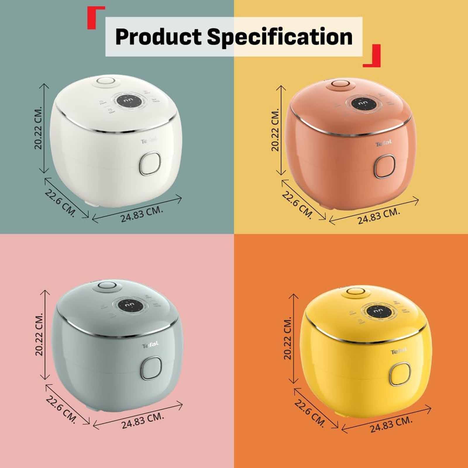 TEFAL Pop Fuzzy Logic Rice Cooker (0.7l) - Nest RK5352 - Image 8