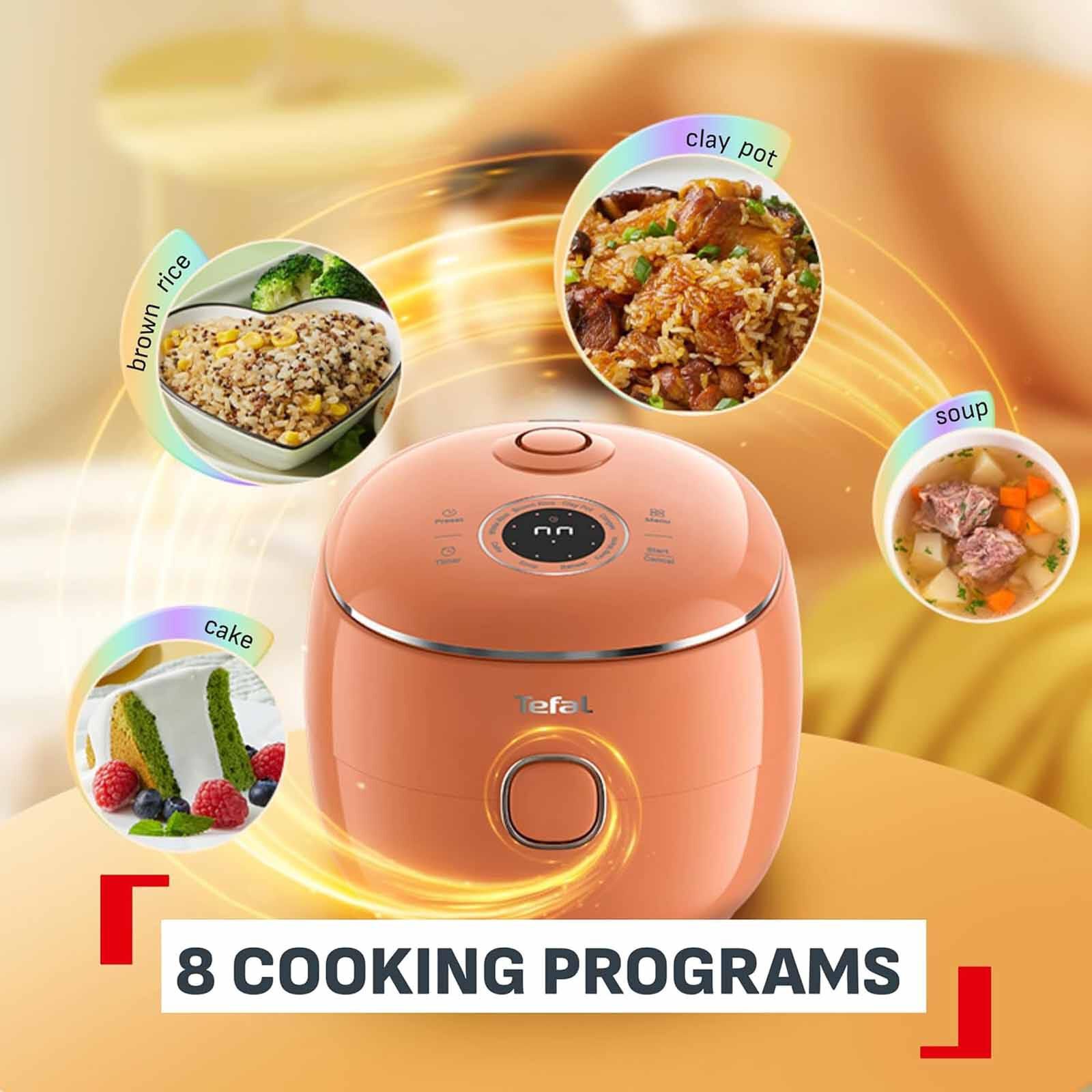 TEFAL Pop Fuzzy Logic Rice Cooker (0.7l) - Nest RK5352 - Image 4