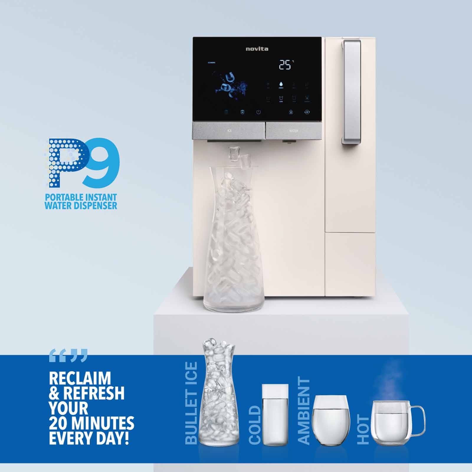 NOVITA Instant Hot/cold Dispenser With Ice Maker - Opaline Beige P9 HYDROPURE - OPALINE BEIGE - Image 3