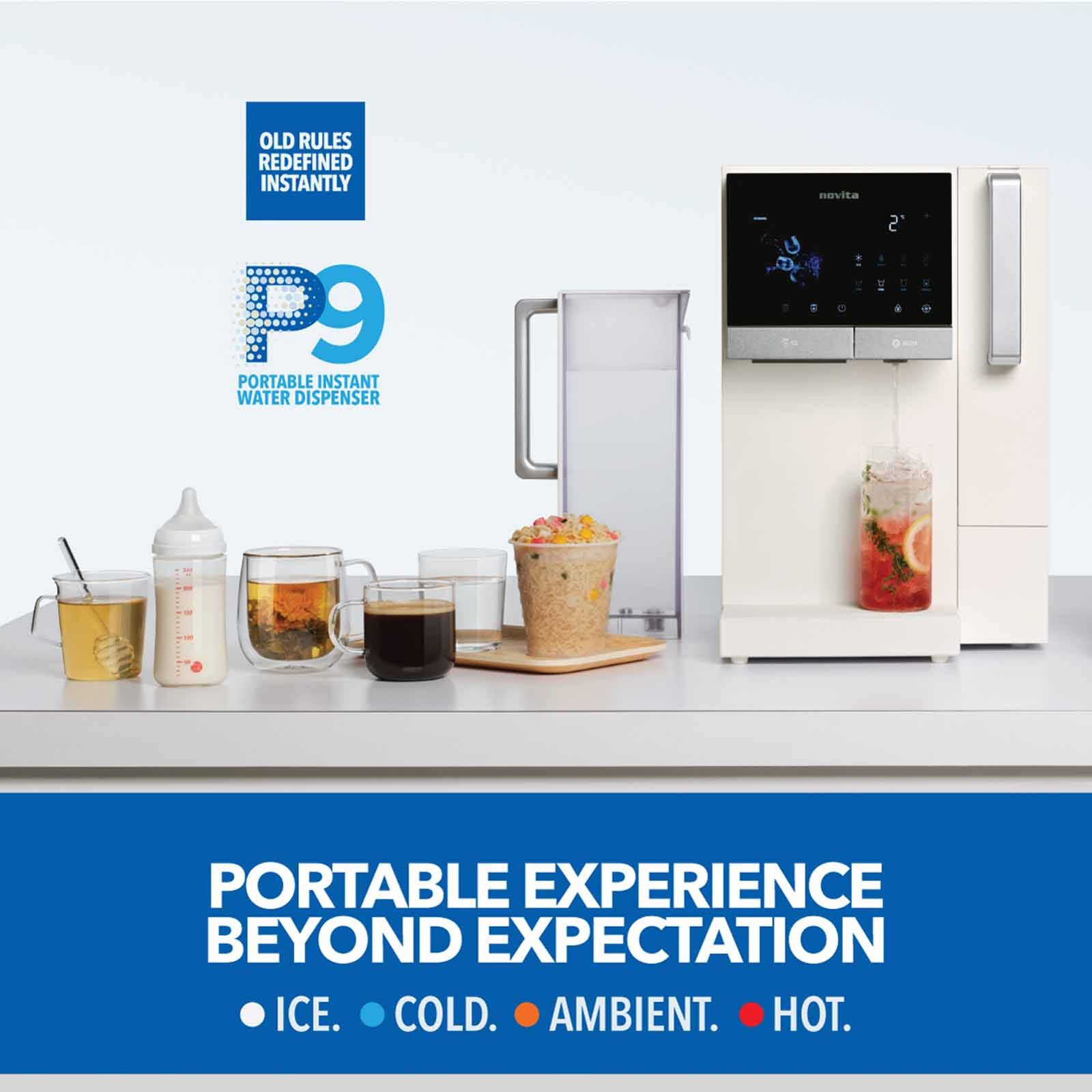 NOVITA Instant Hot/cold Dispenser With Ice Maker - Opaline Beige P9 HYDROPURE - OPALINE BEIGE - Image 2