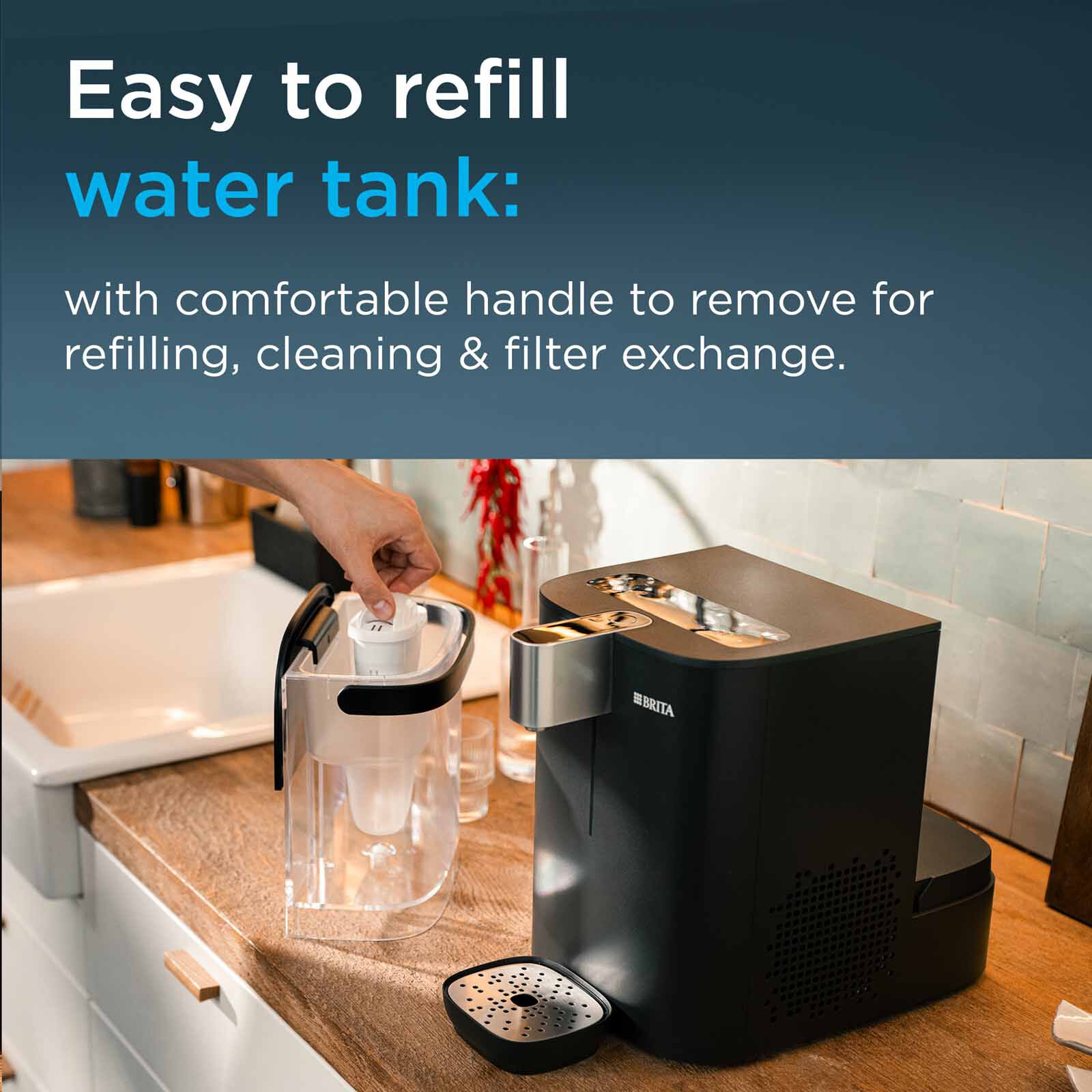 BRITA Hot & Cold Water Dispenser (5.3l) - Black CUBE 2.0 - BLACK - Image 8