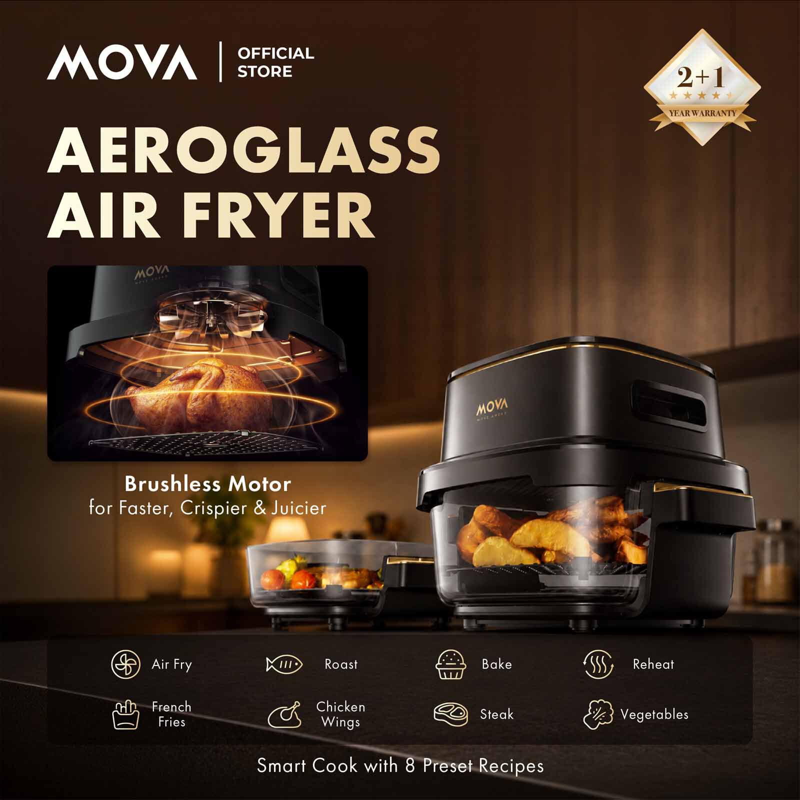 MOVA Aeroglass Air Fryer (4.0l) MV-AF20PROAF - Image 3